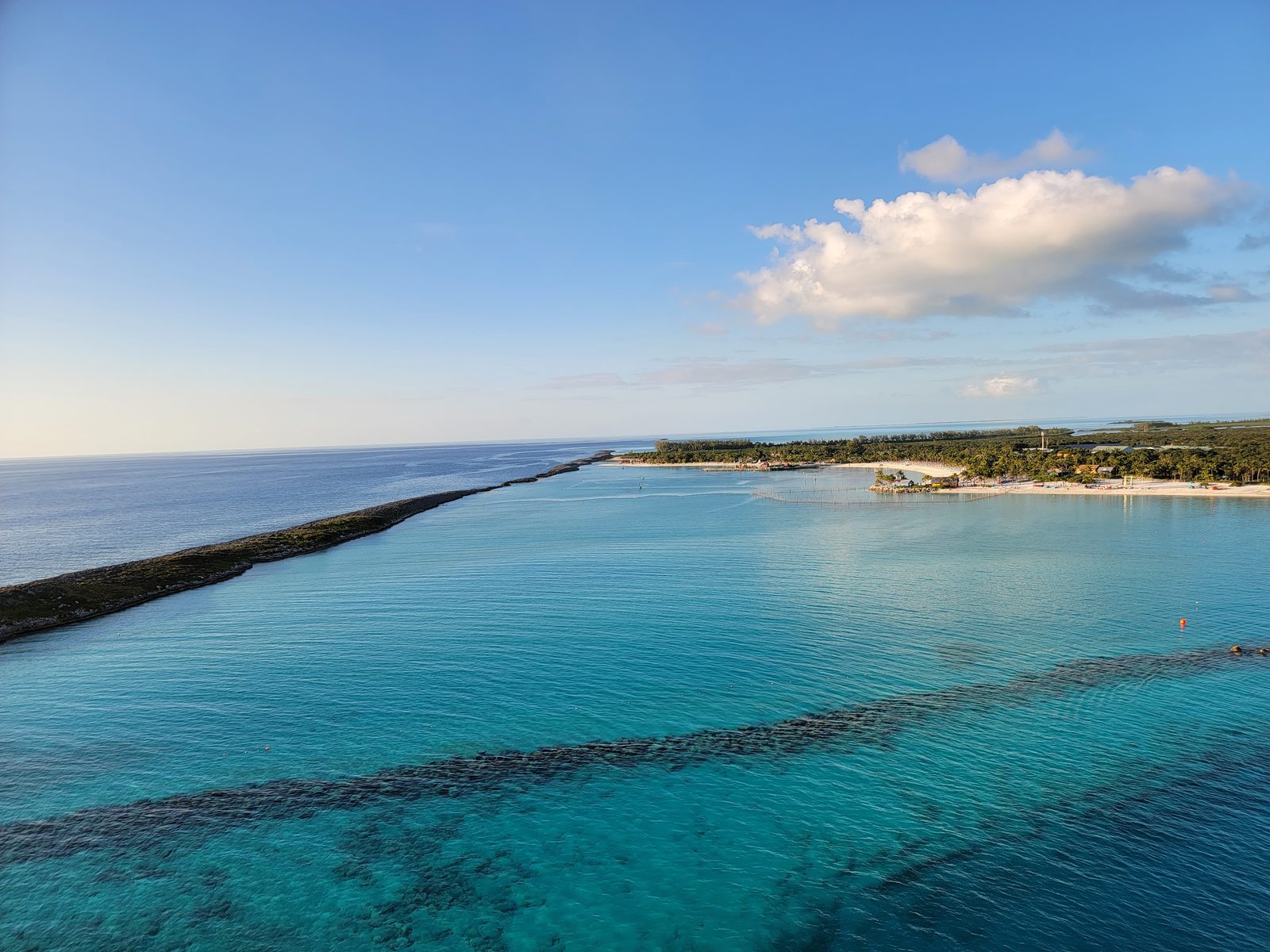 Sailing away from Castaway Cay