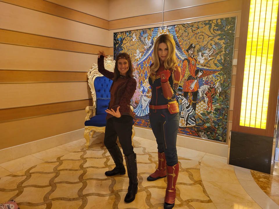 Lisa with Captain Marvel