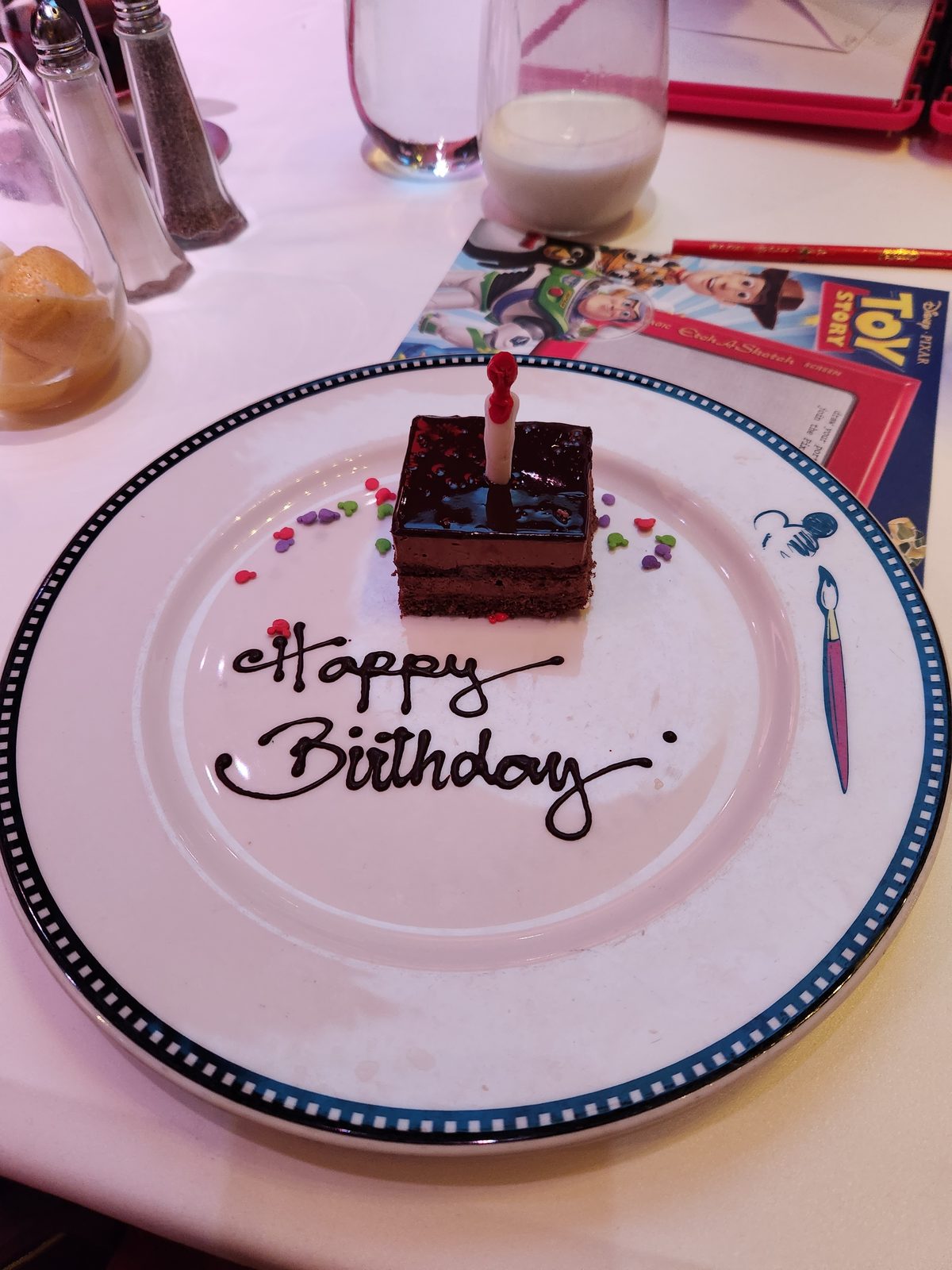 A surprise Happy Birthday treat at dinner