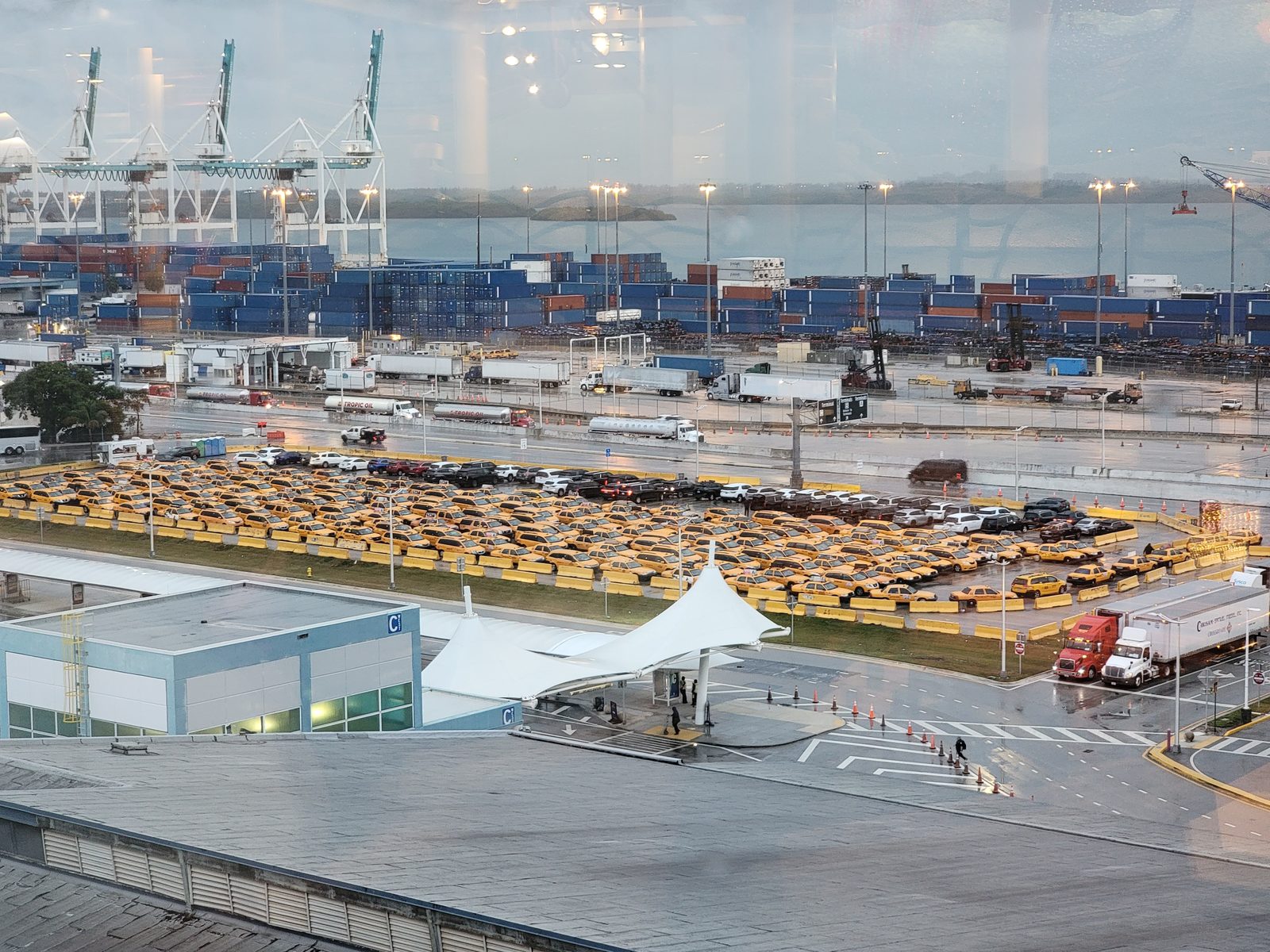 Miami's port at sunrise as we pulled in