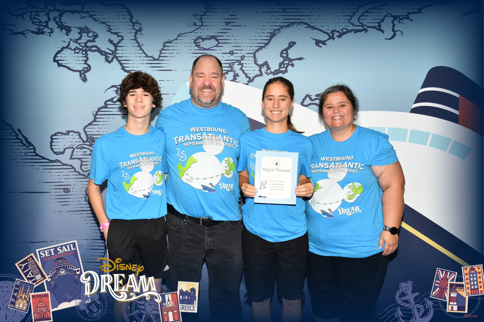 Family of the Day portrait before we board