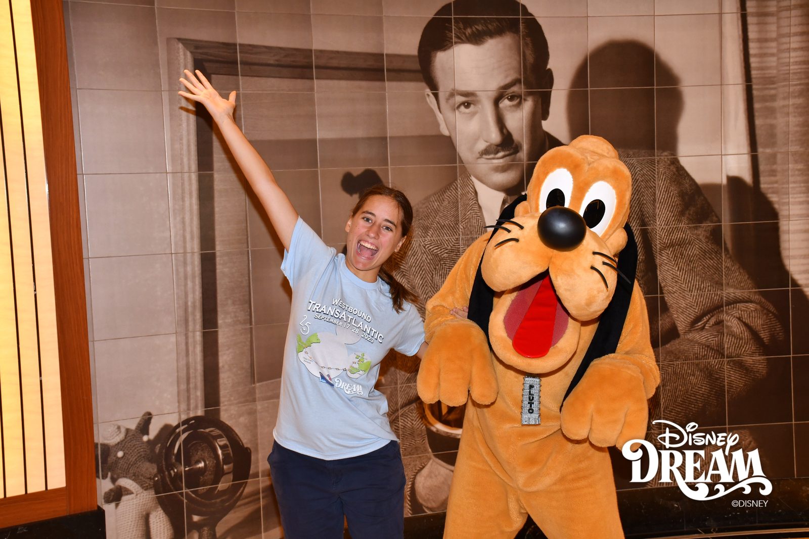 Lisa poses with Pluto