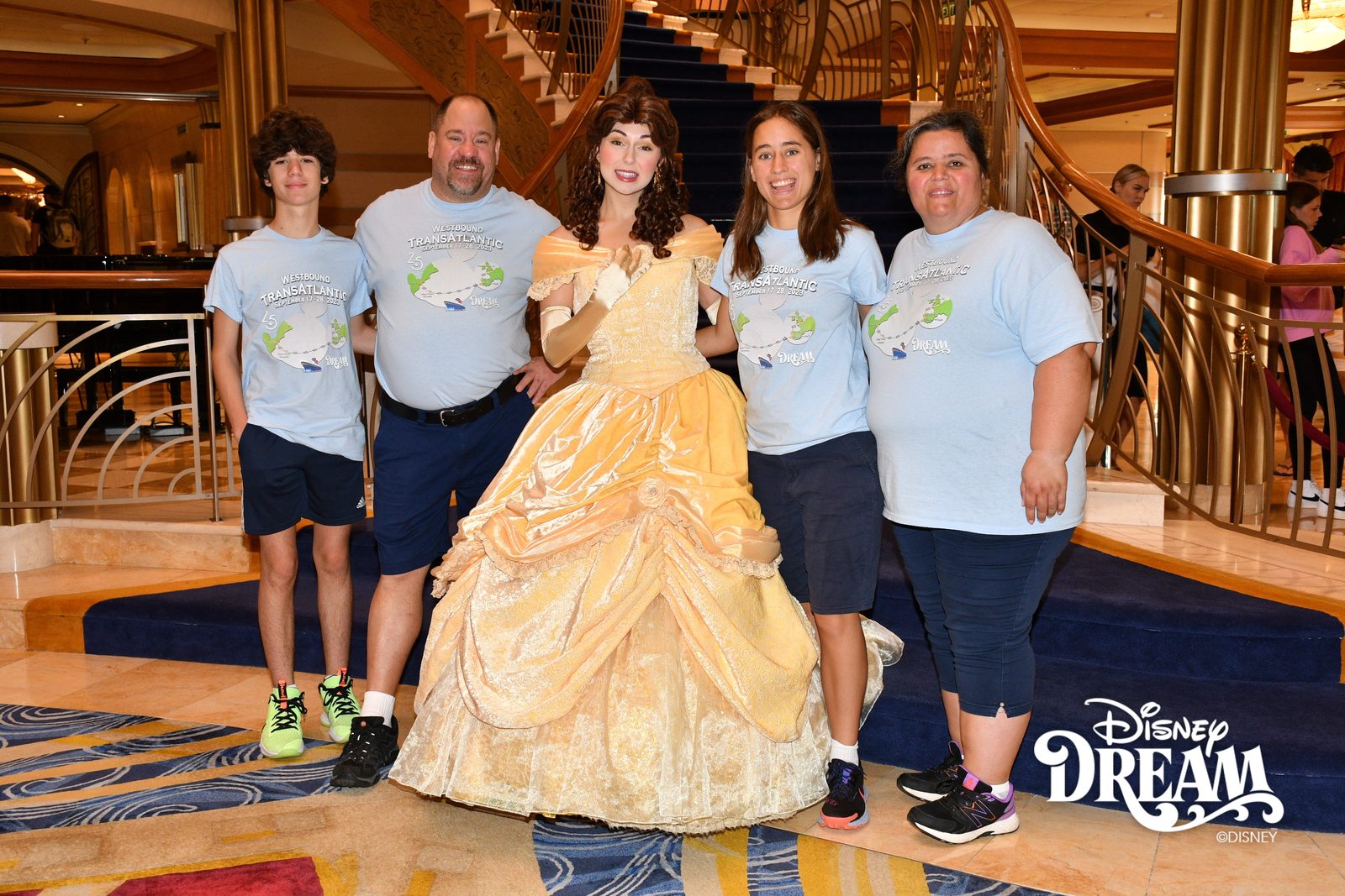 Meeting Belle on the grand staircase