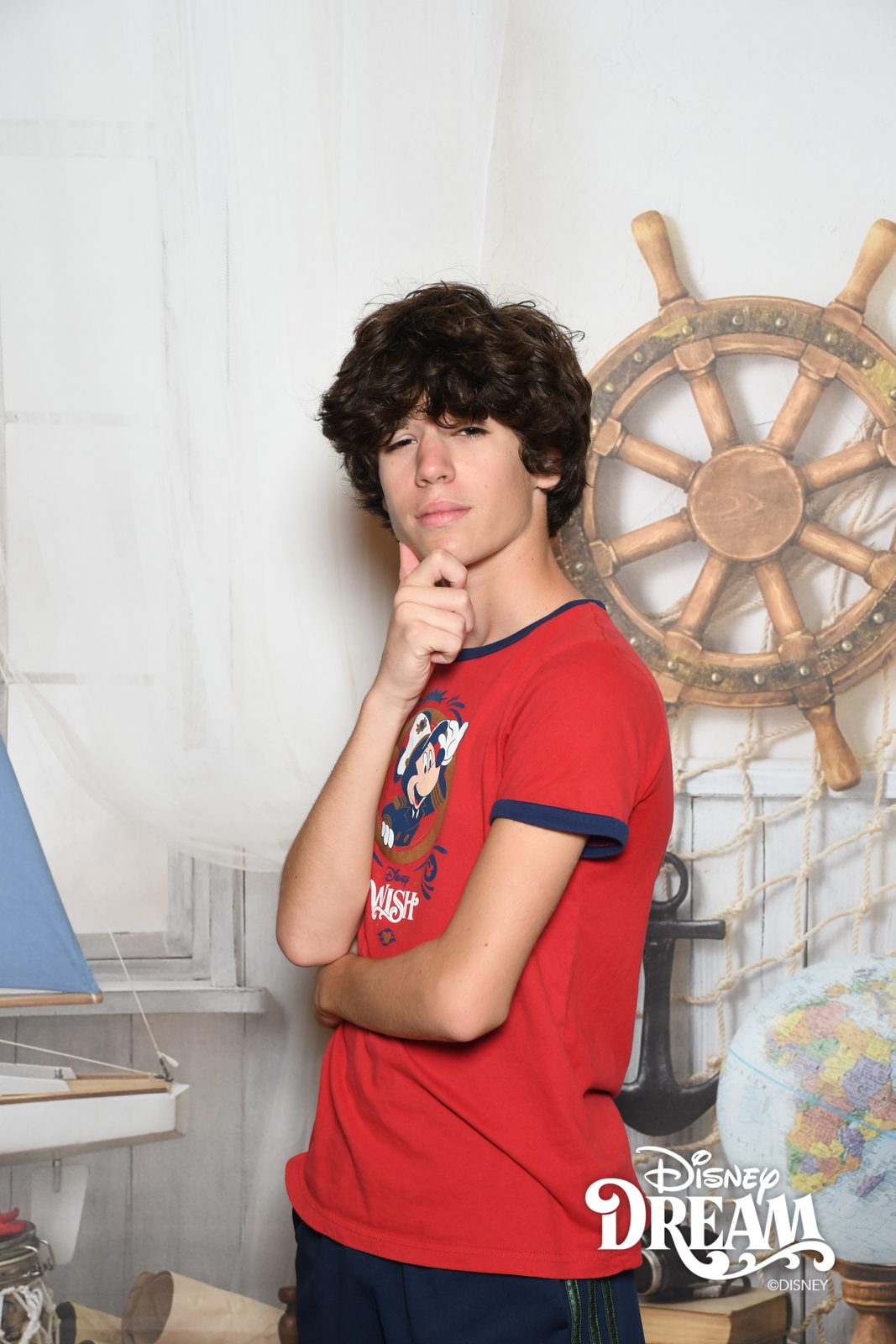 Thomas in his portrait on the Disney Dream
