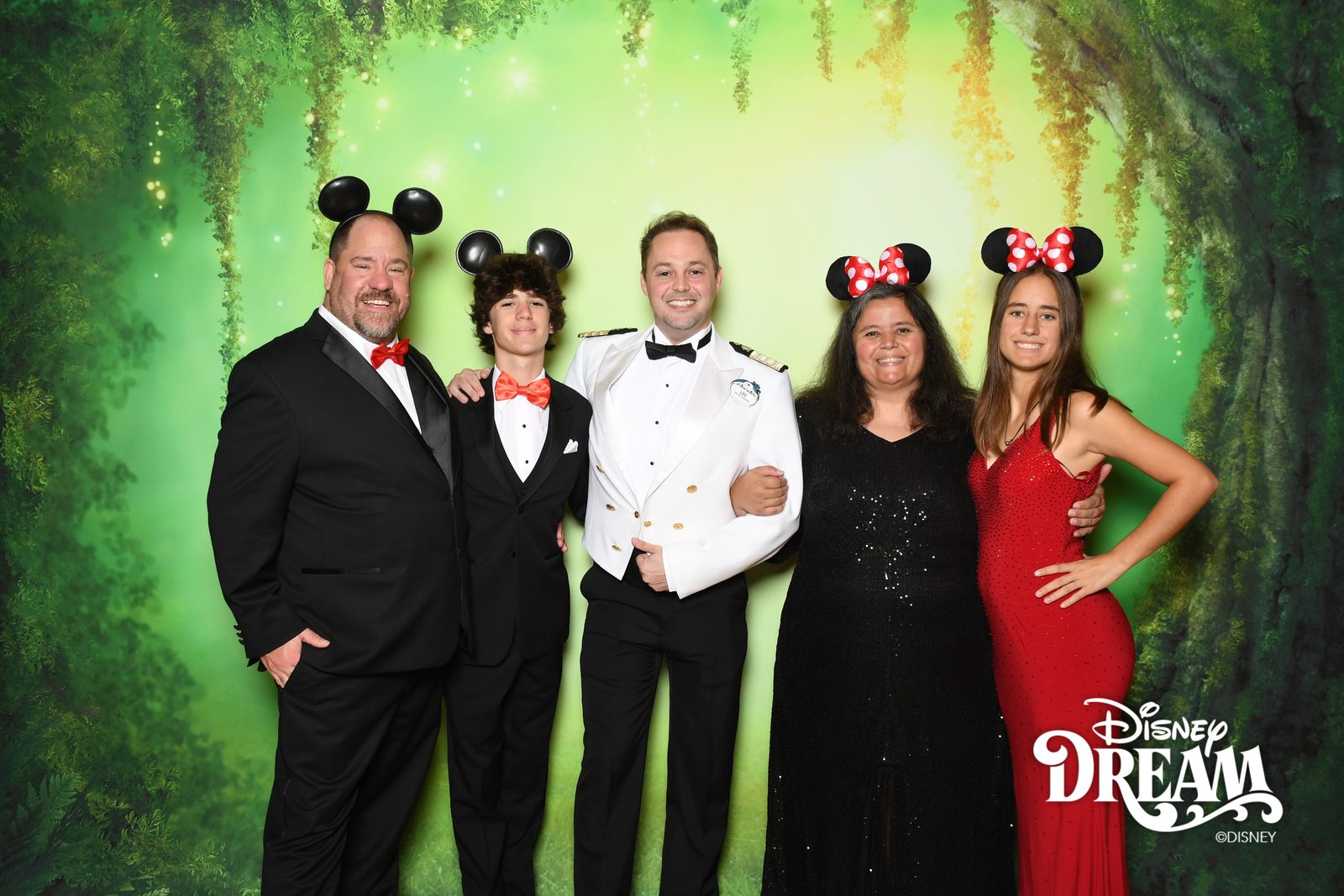 All of us dressed up on the Disney Dream