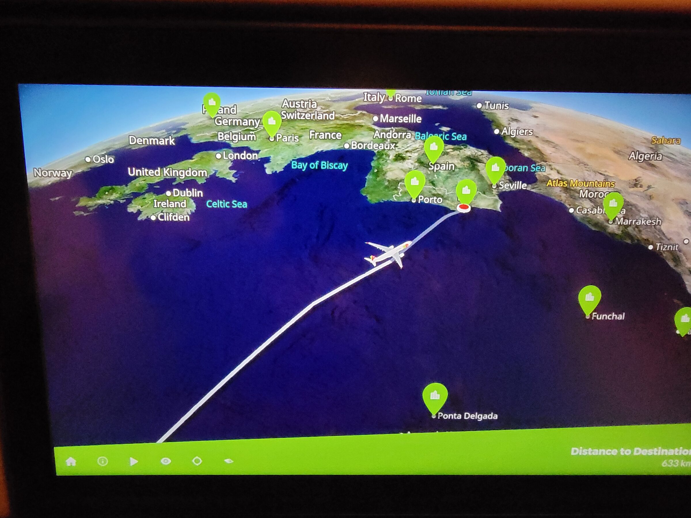 Tracking our route east toward Lisbon
