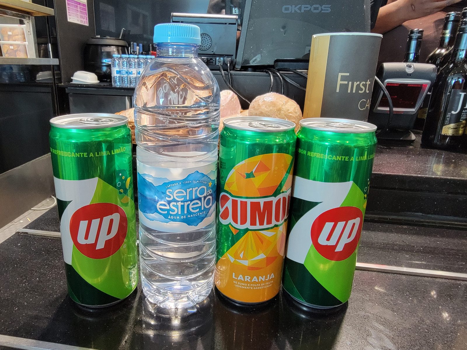 Sodas and water picked up in Lisbon