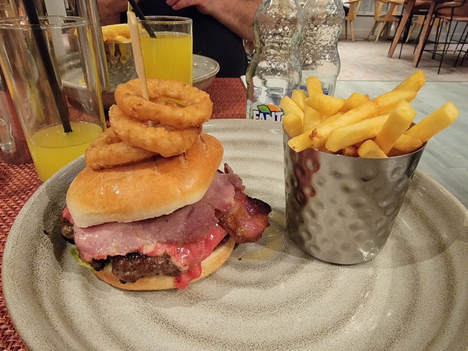 Union Jack burger at Jack's near our hotel