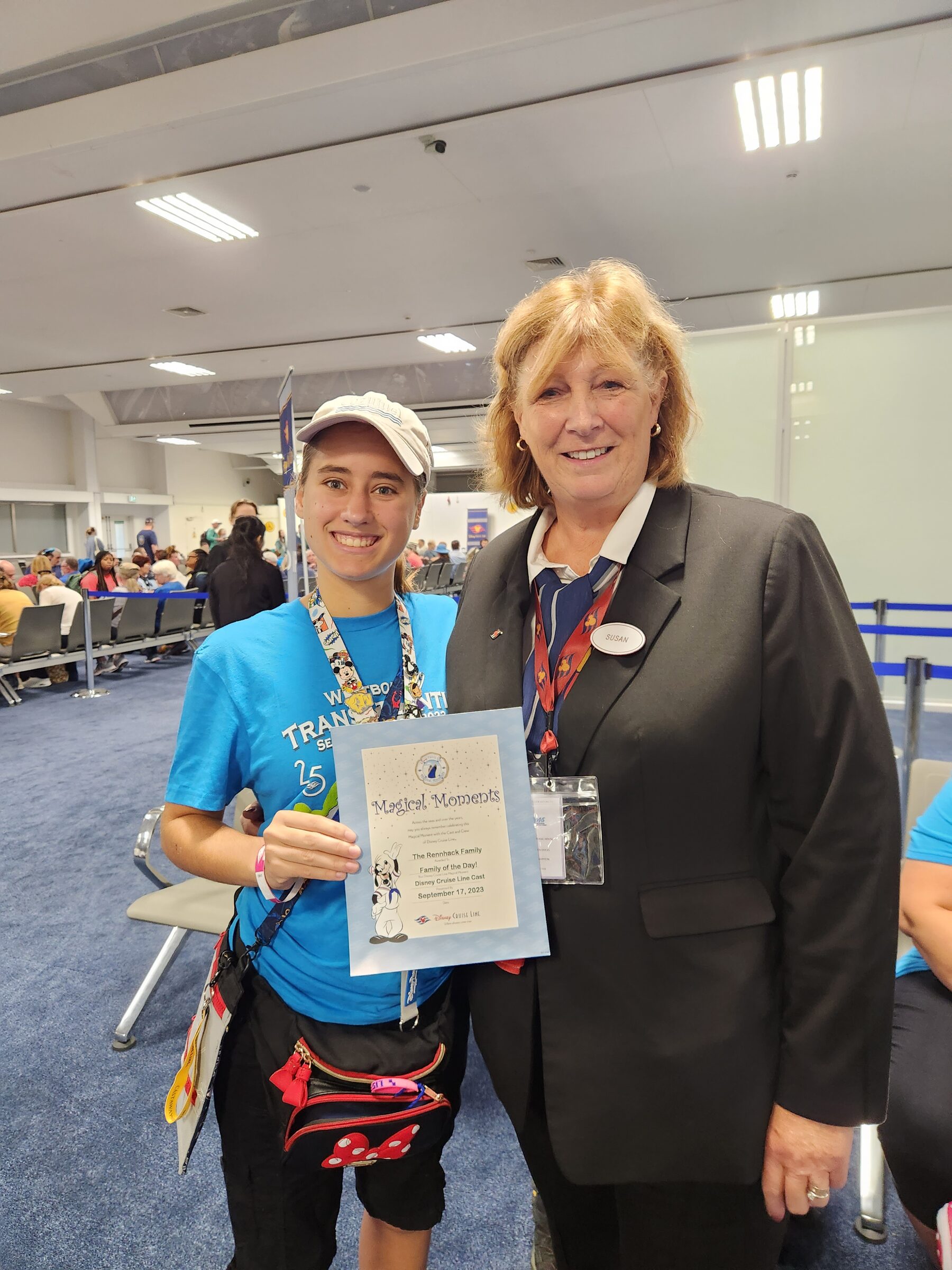 Lisa and Susan with our Magical Moments certificate