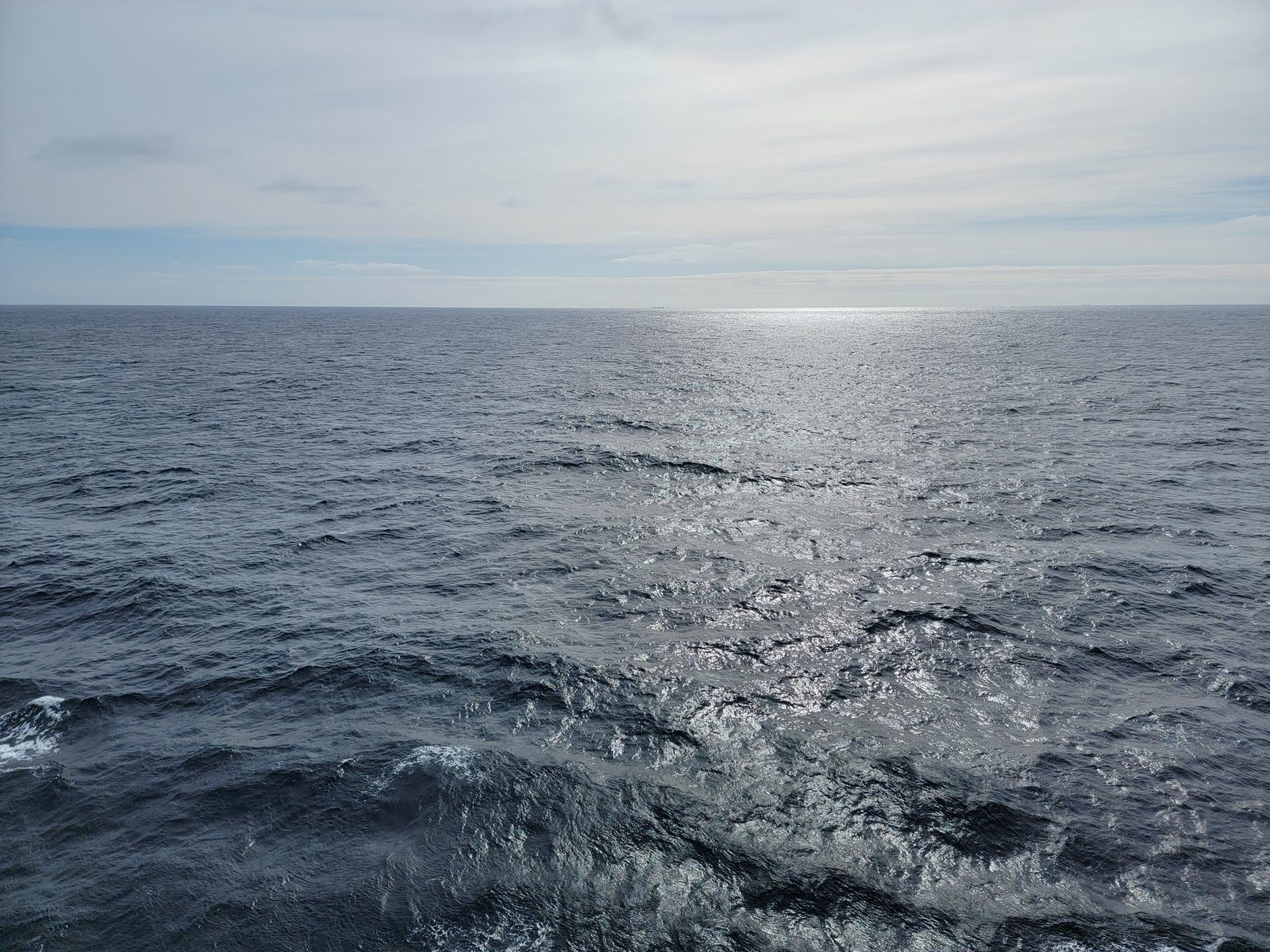Open water on our first day at sea