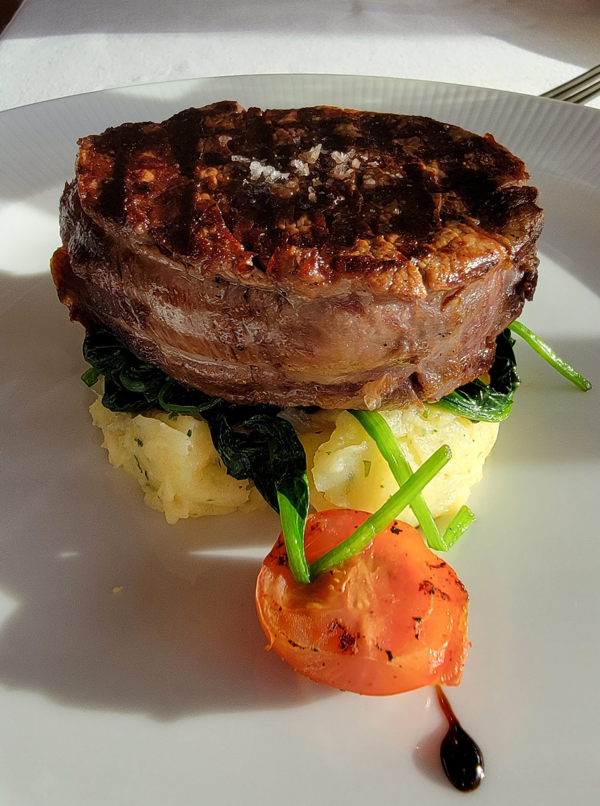 Main course at Palo on formal night