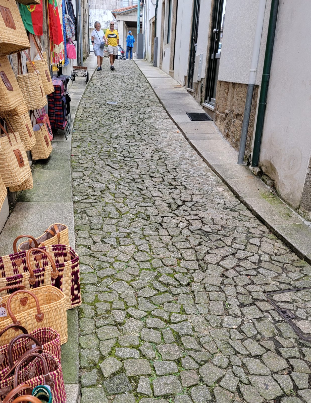 Cobblestone shopping street in Valença