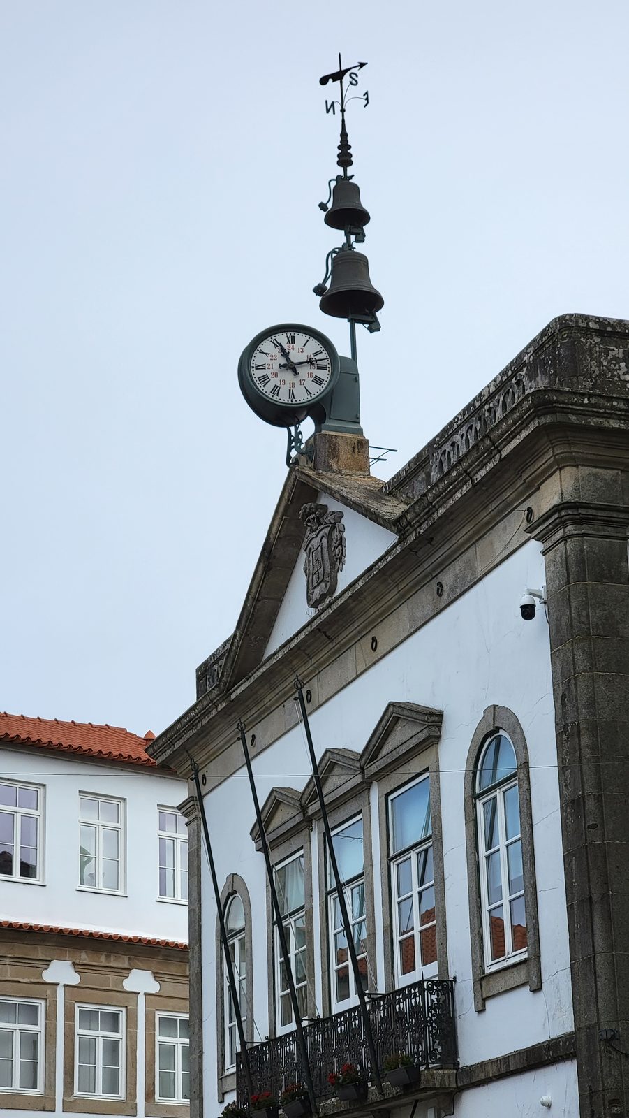 The town hall clock tower in Valença
