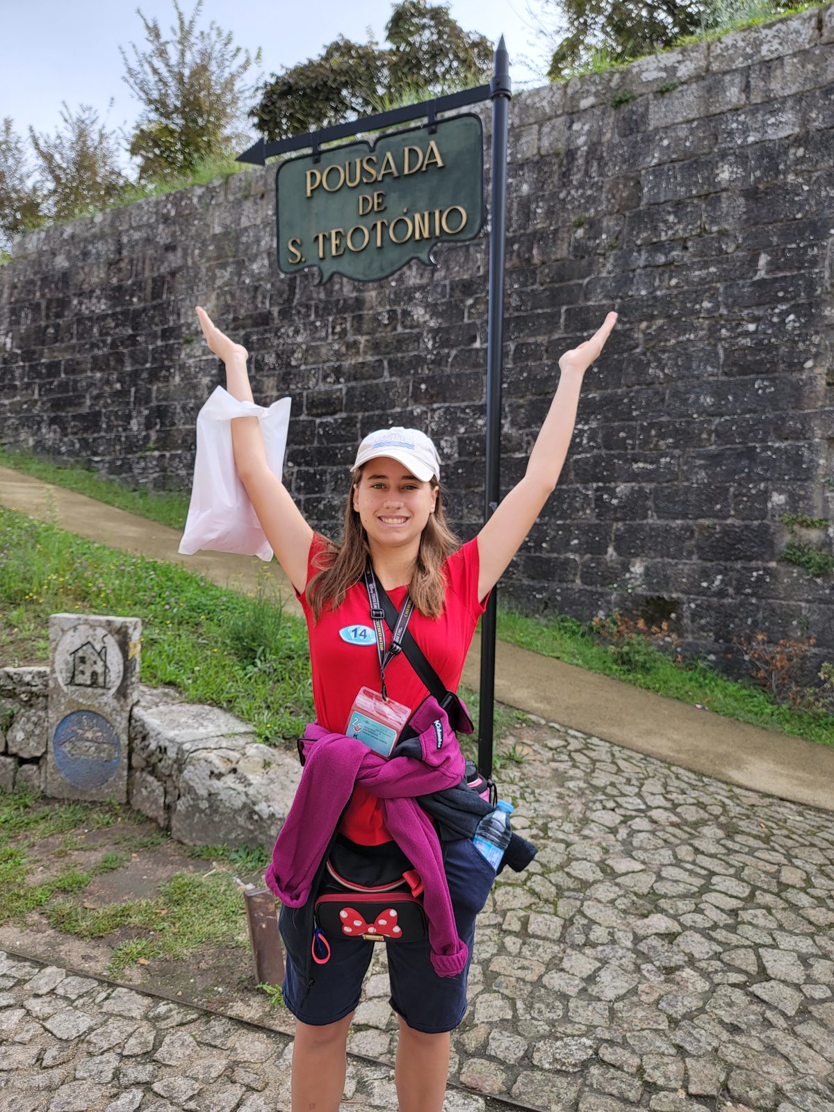 Lisa at the Valença fortress gate