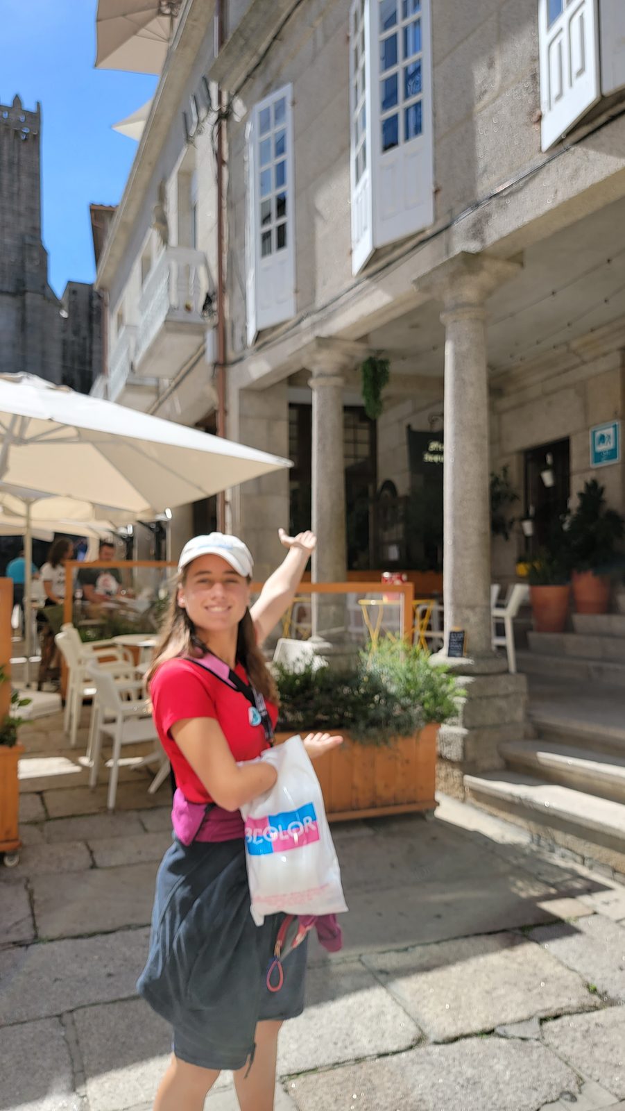 Lisa in the old streets of Tui