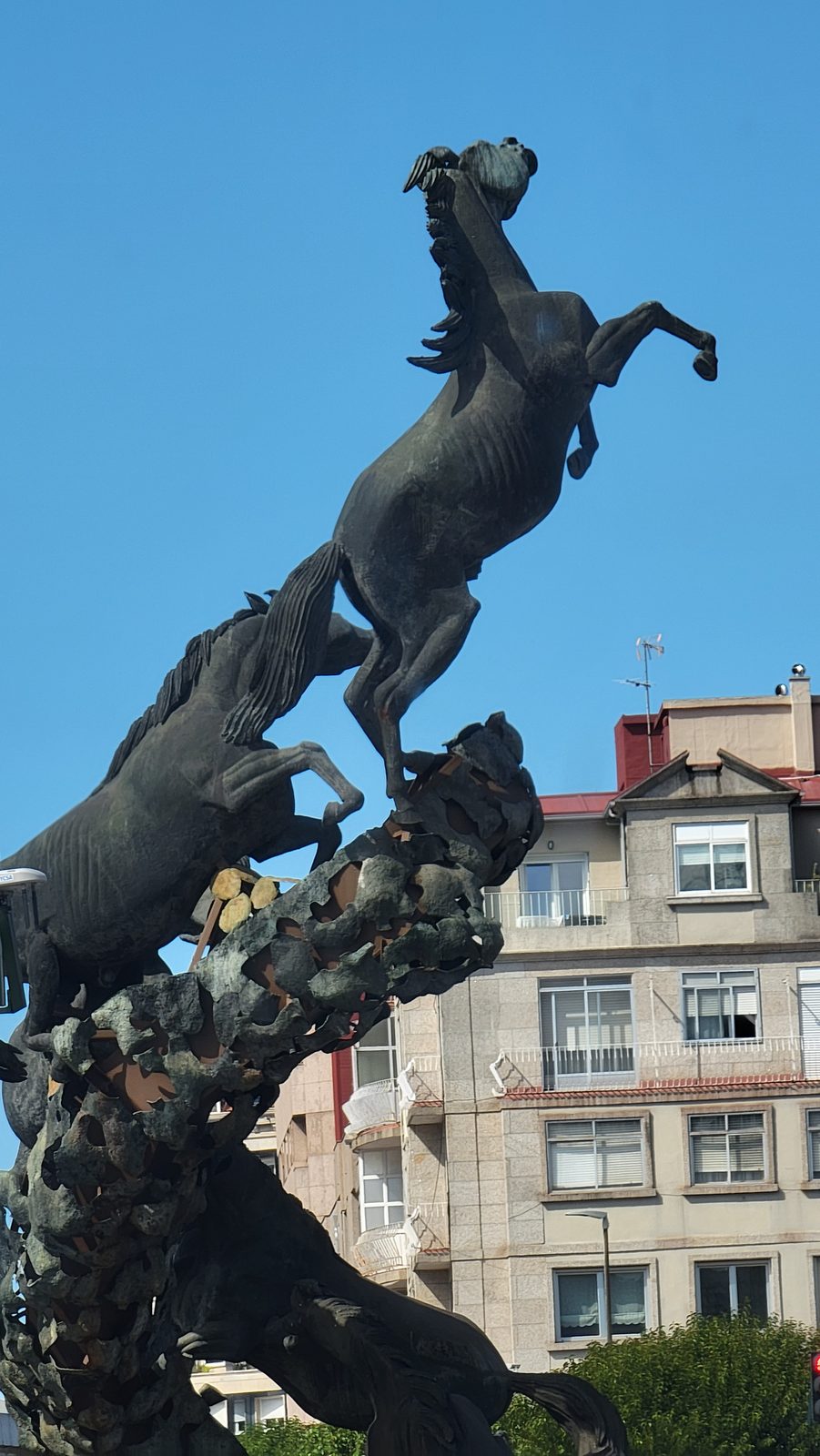 Horse sculpture near O Castro Park in Vigo