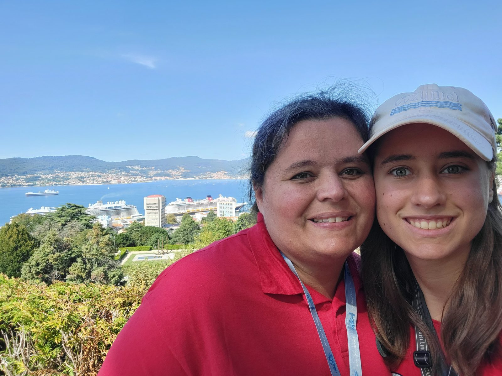 Kathy and Lisa above the Vigo harbor