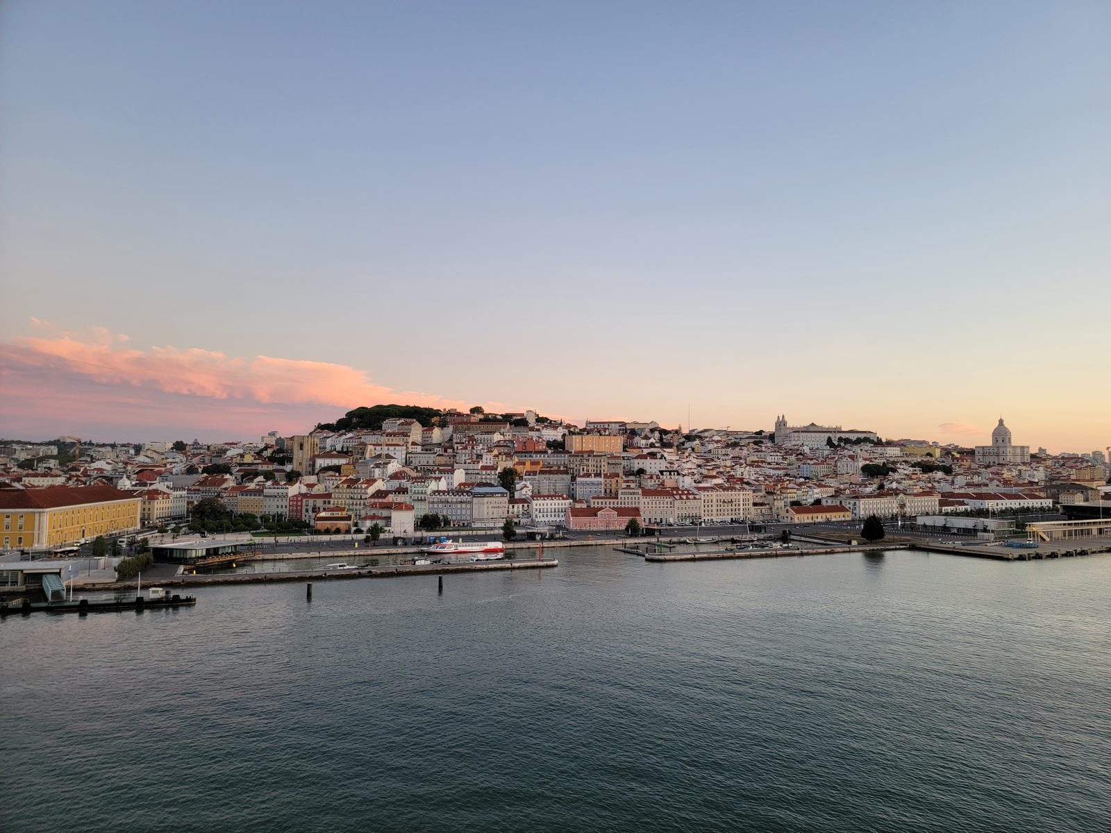 Lisbon at sunrise from the ship