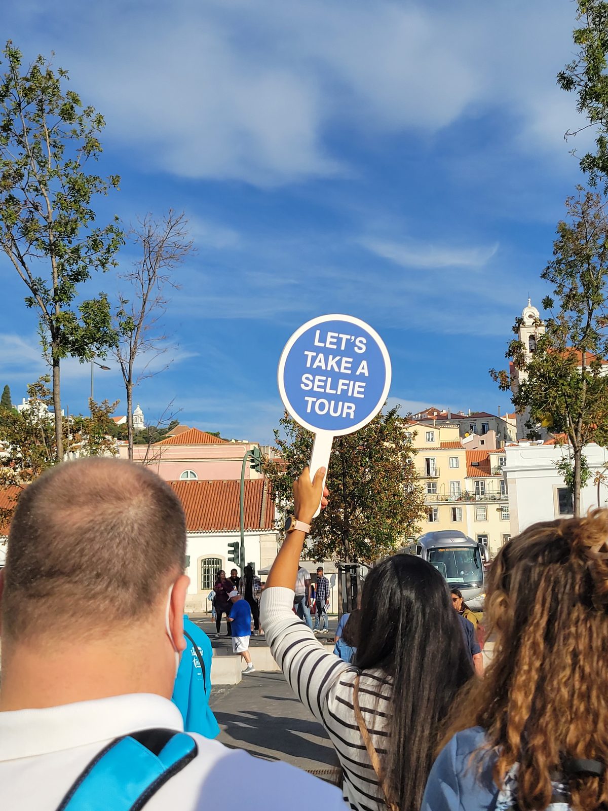 Following our Let's Take a Selfie tour sign