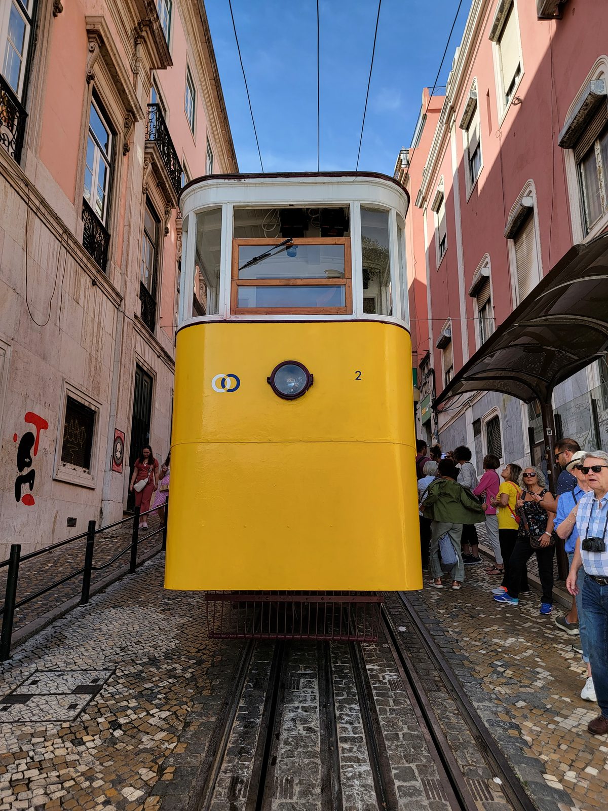 The Elevador da Glória at Restauradores in Lisbon