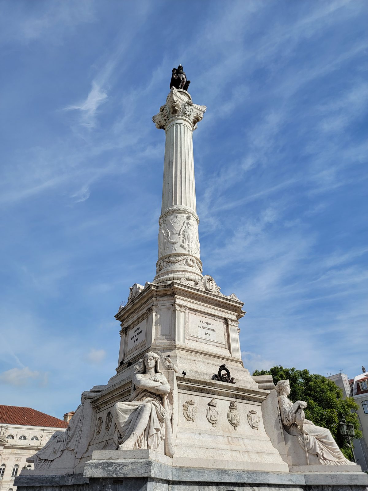 The column in Rossio, Lisbon