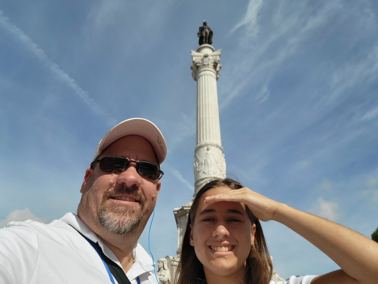 Michael and Lisa by the column in Rossio