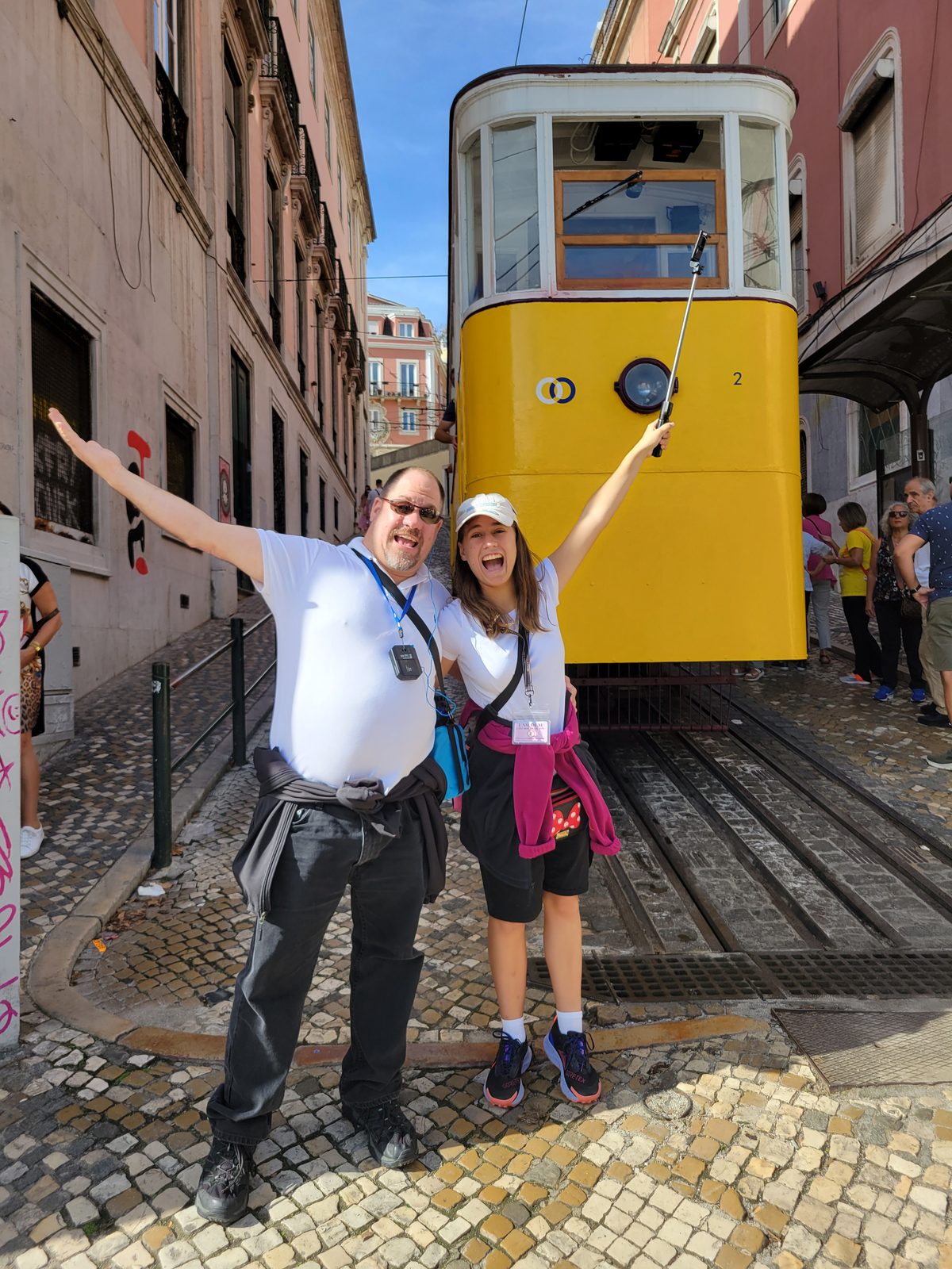 Michael and Lisa at the Elevador da Bica