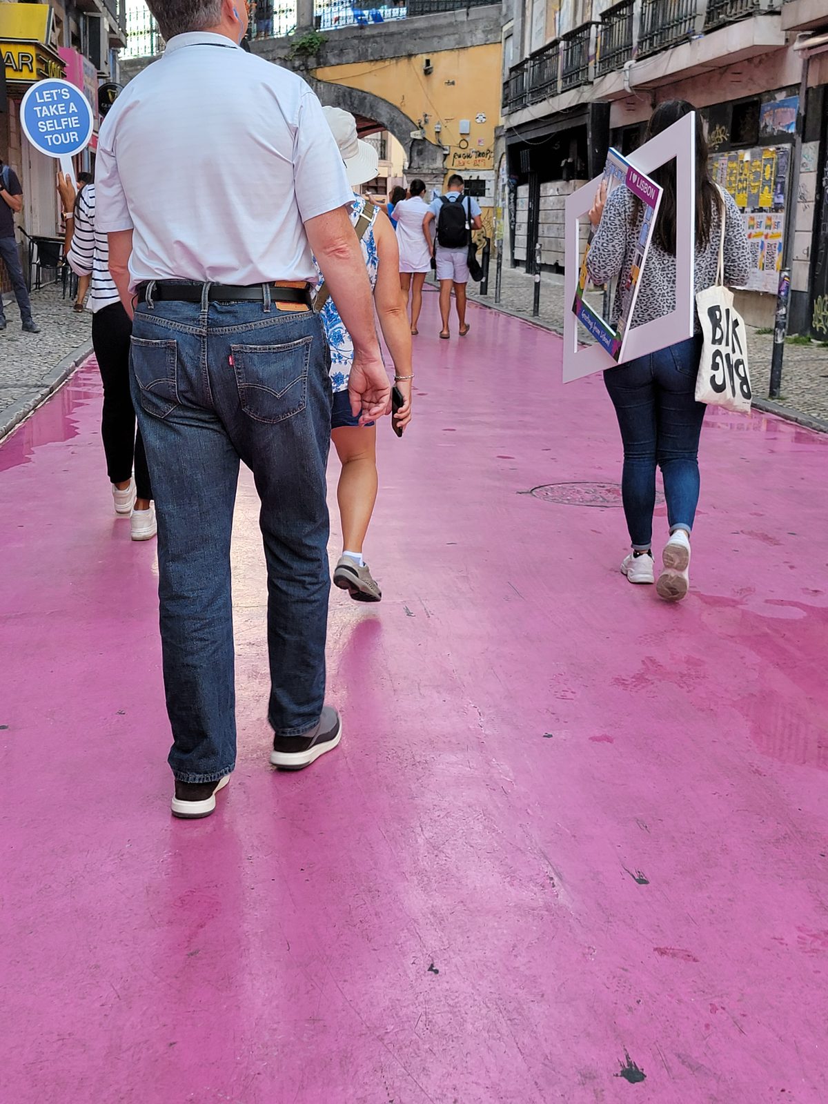 Pink Street in Lisbon