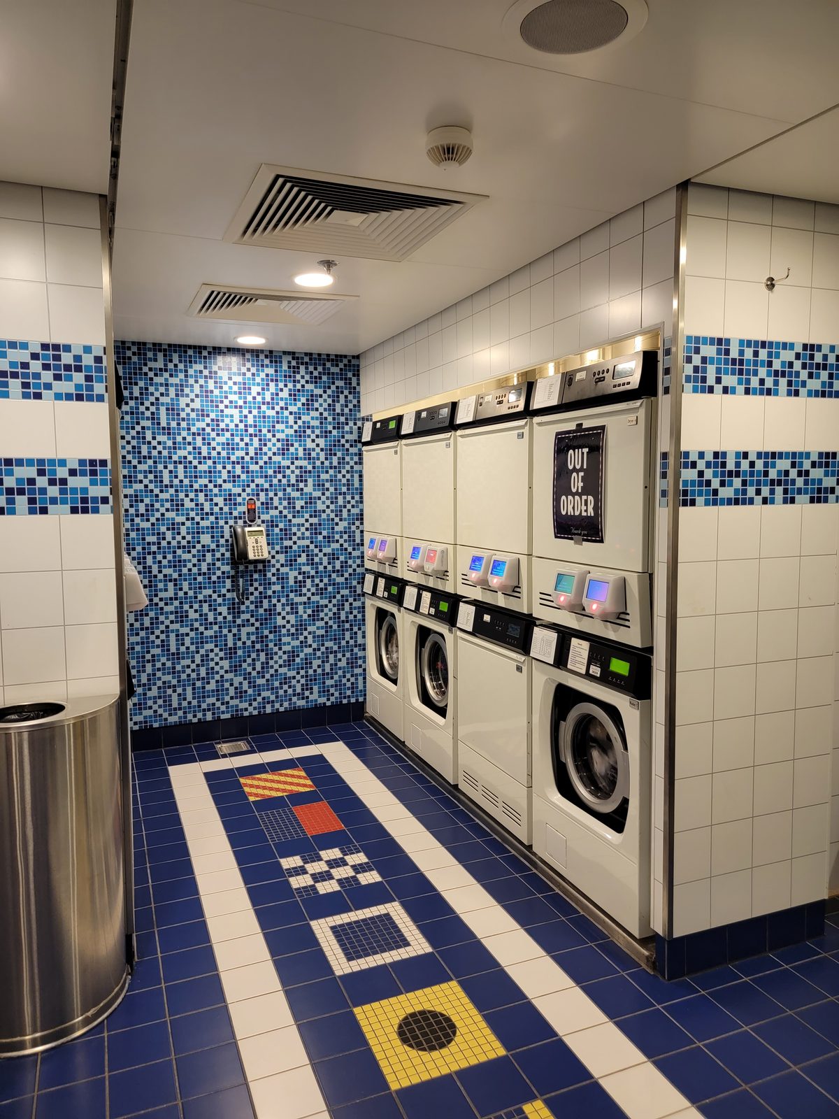 The ship's laundry room