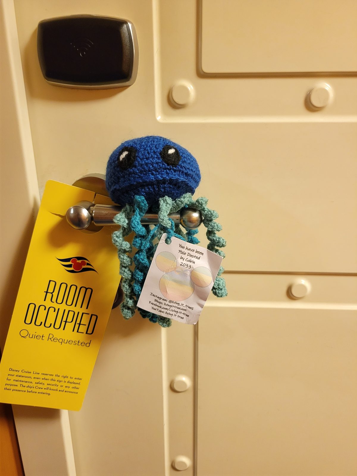A gift left on our stateroom door