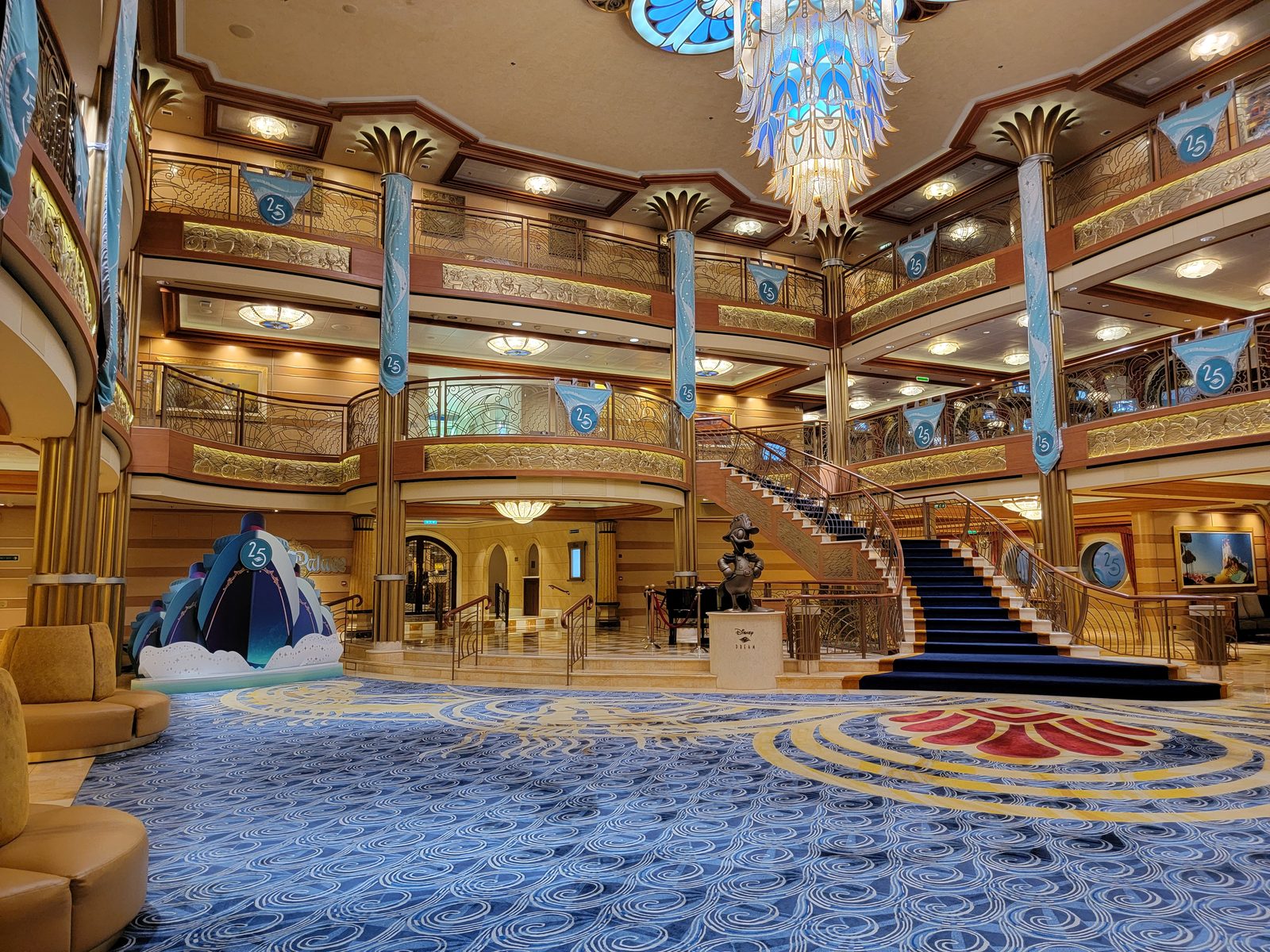 The atrium early in the morning, nobody around