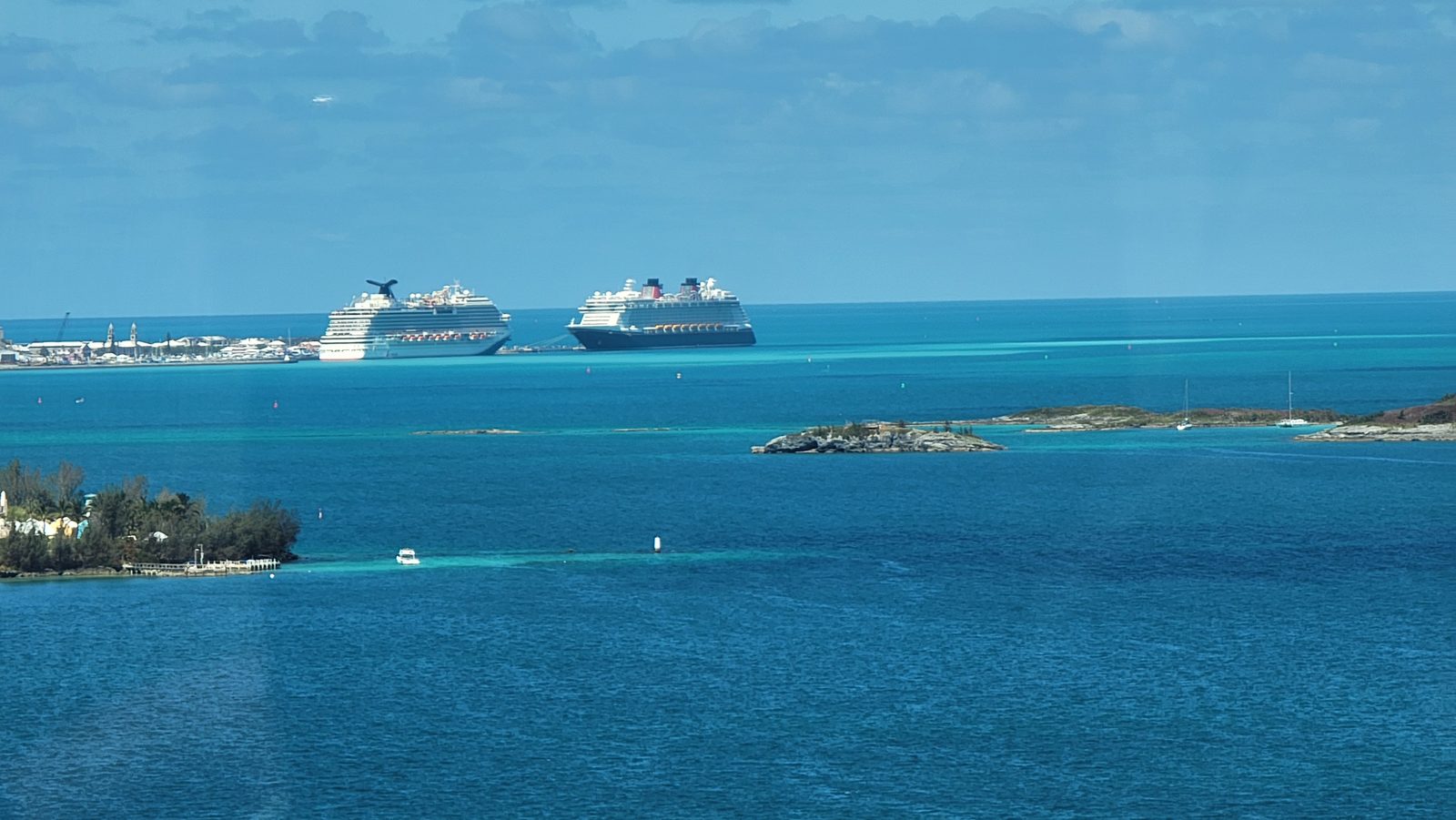 Looking out over the Great Sound from Gibbs Hill