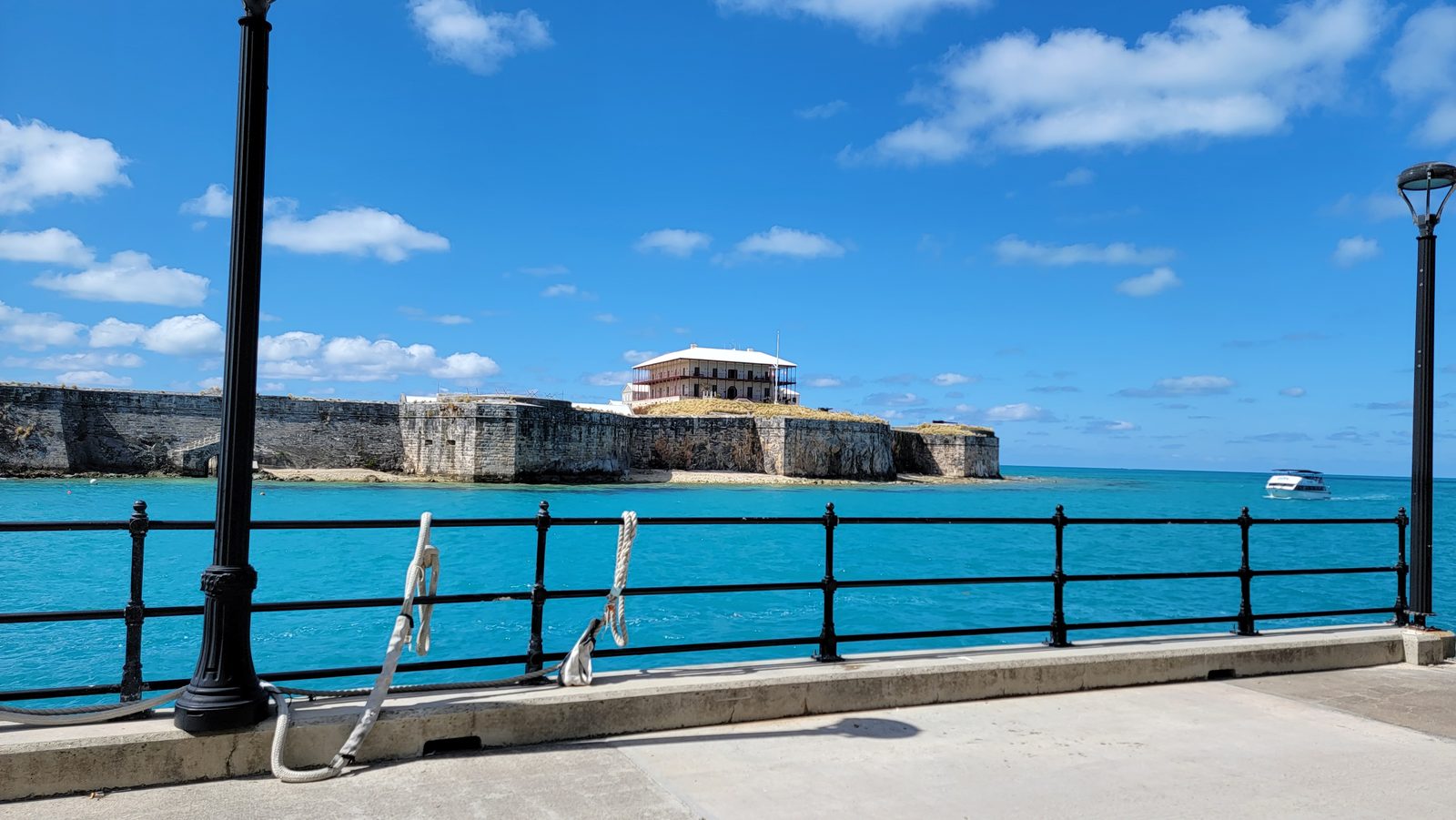 The waterfront at King's Wharf in Bermuda