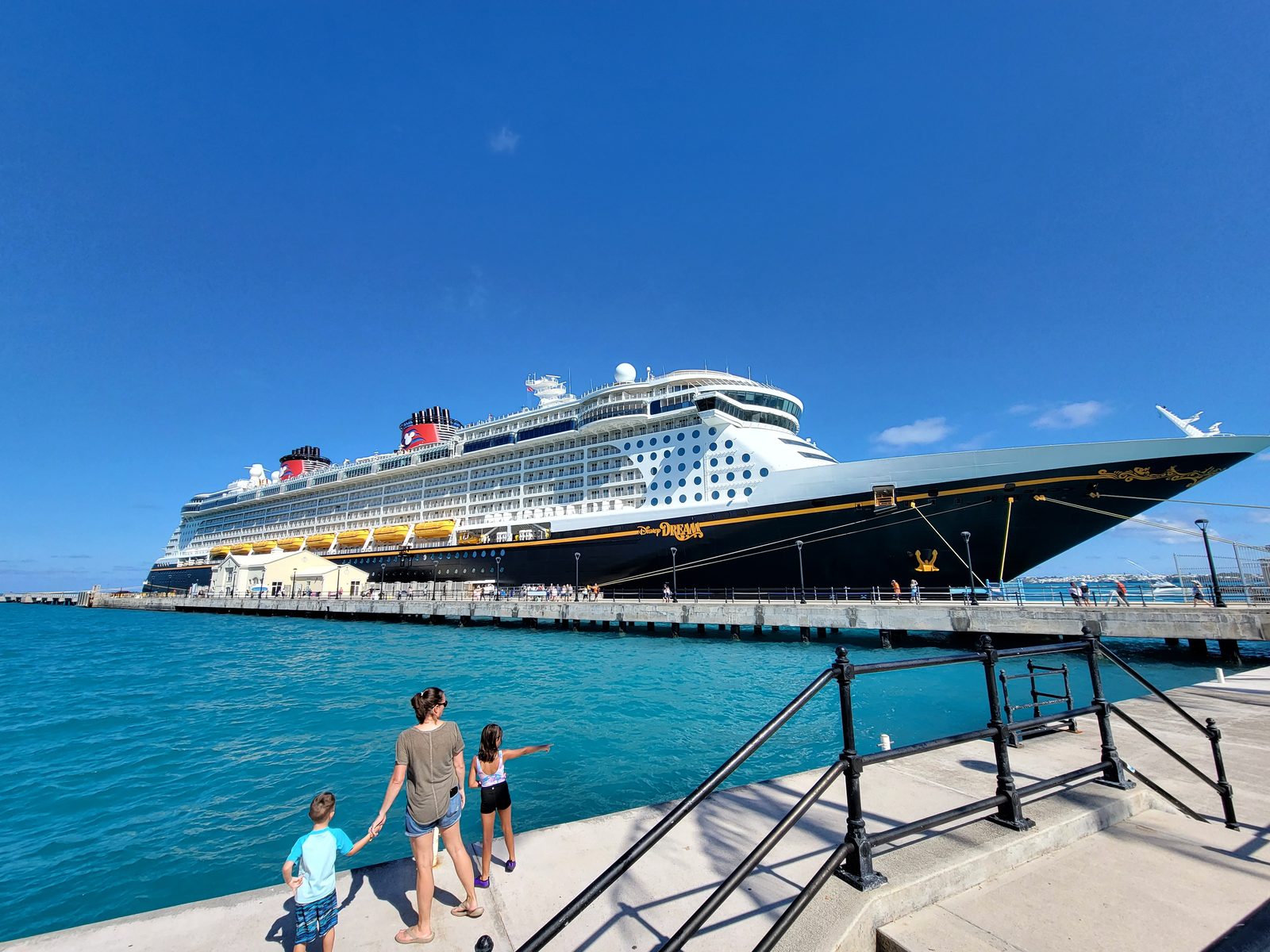 The Dream tied up at King's Wharf