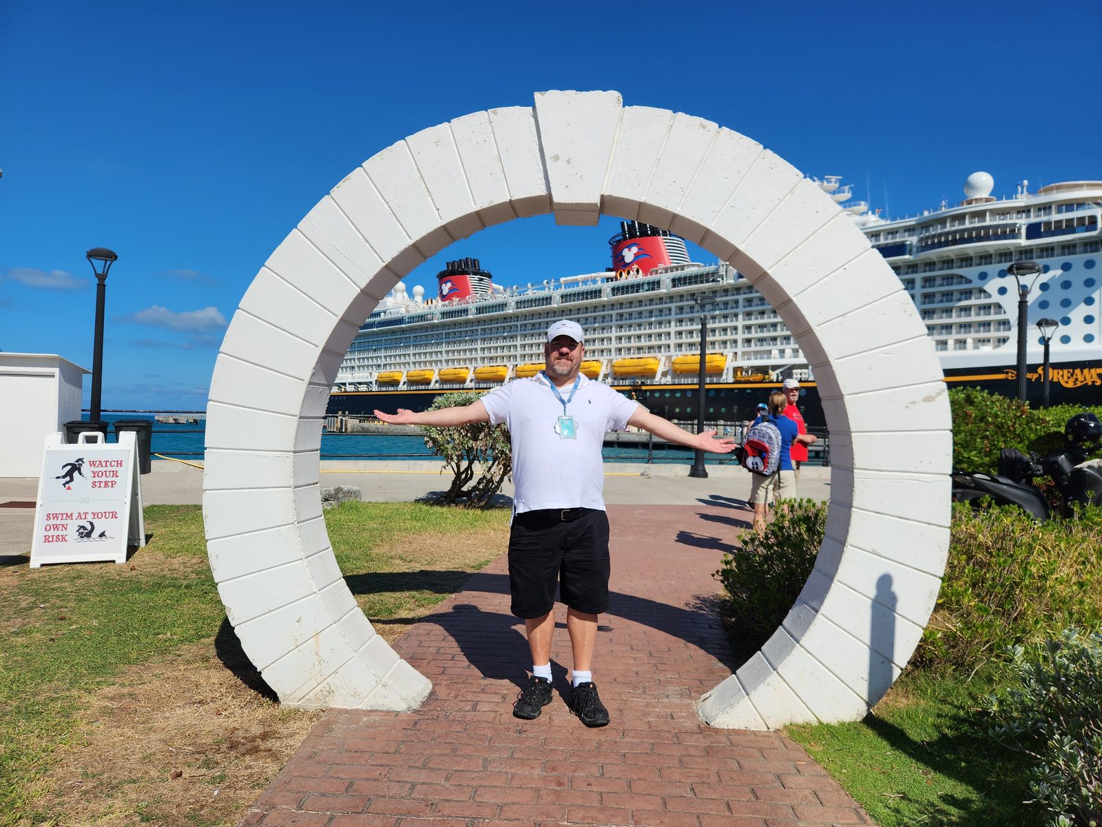 Me at the dockyard Moongate, the Dream behind