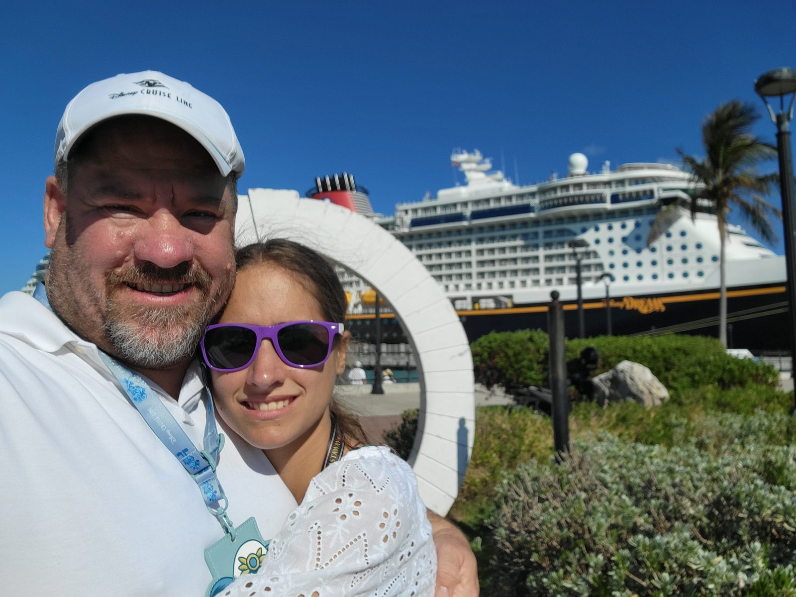 Lisa and me at King's Wharf with the Dream behind