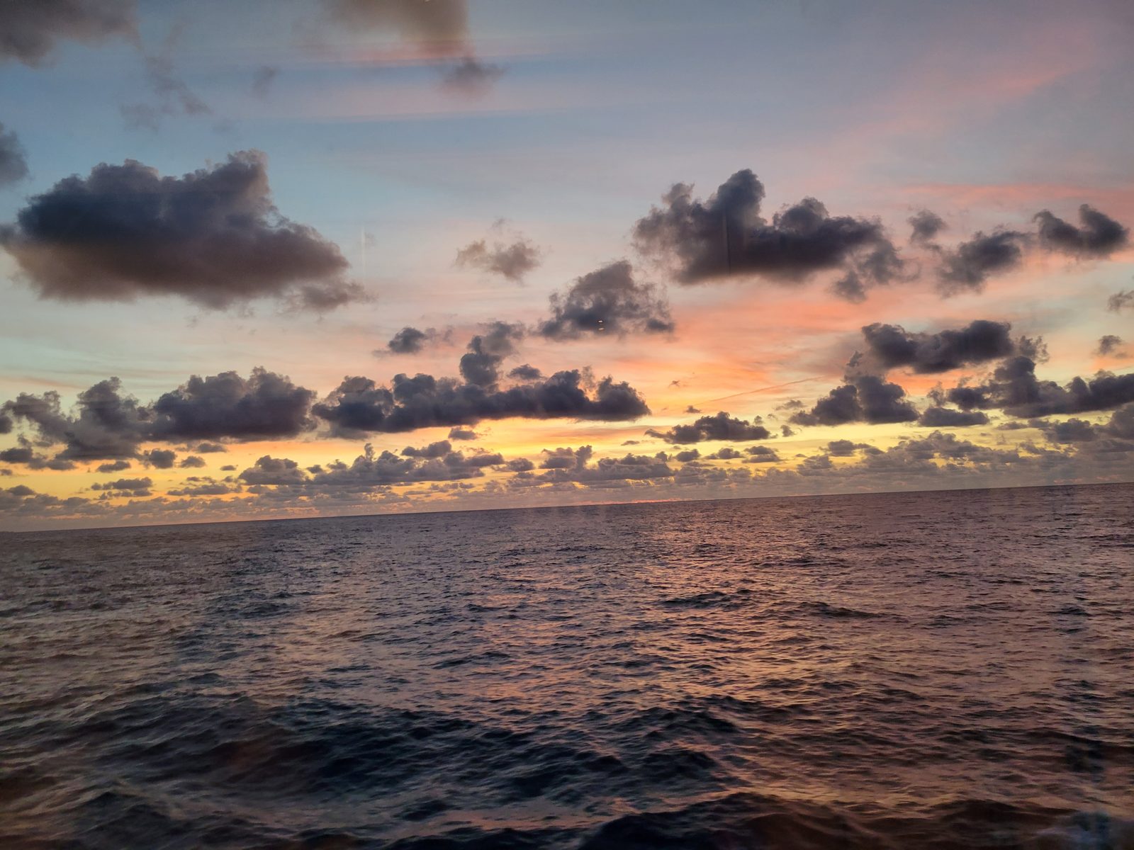 Sunset as the Dream sailed on