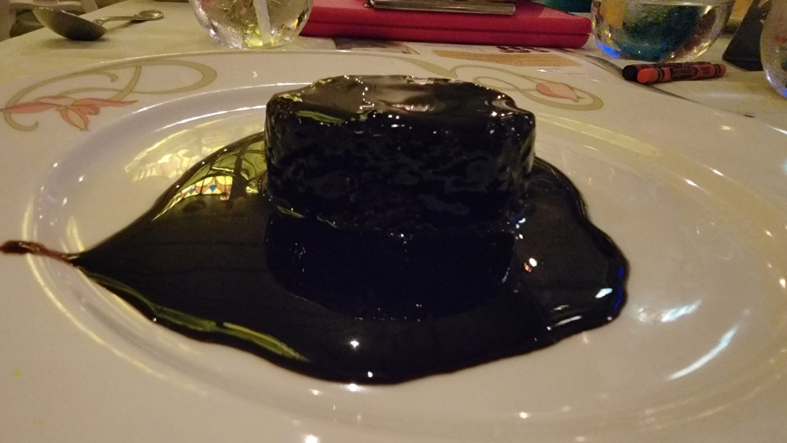 Chocolate dessert at dinner