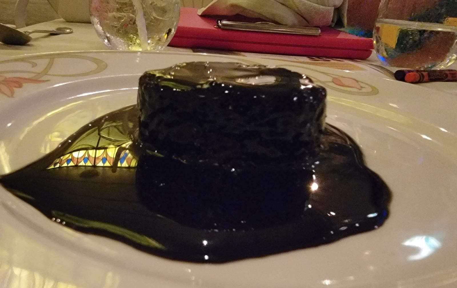 Chocolate dessert at our last formal dinner on the Disney Dream