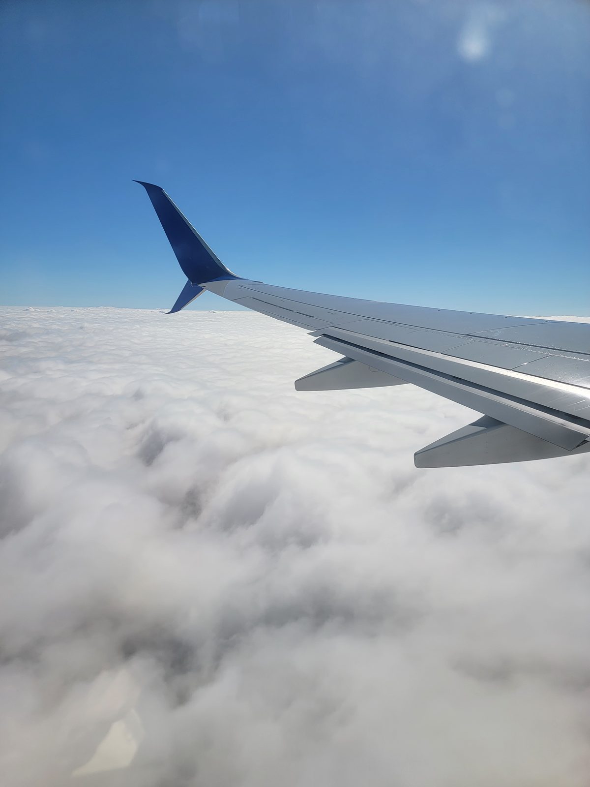 Wing view on the flight home to Chicago