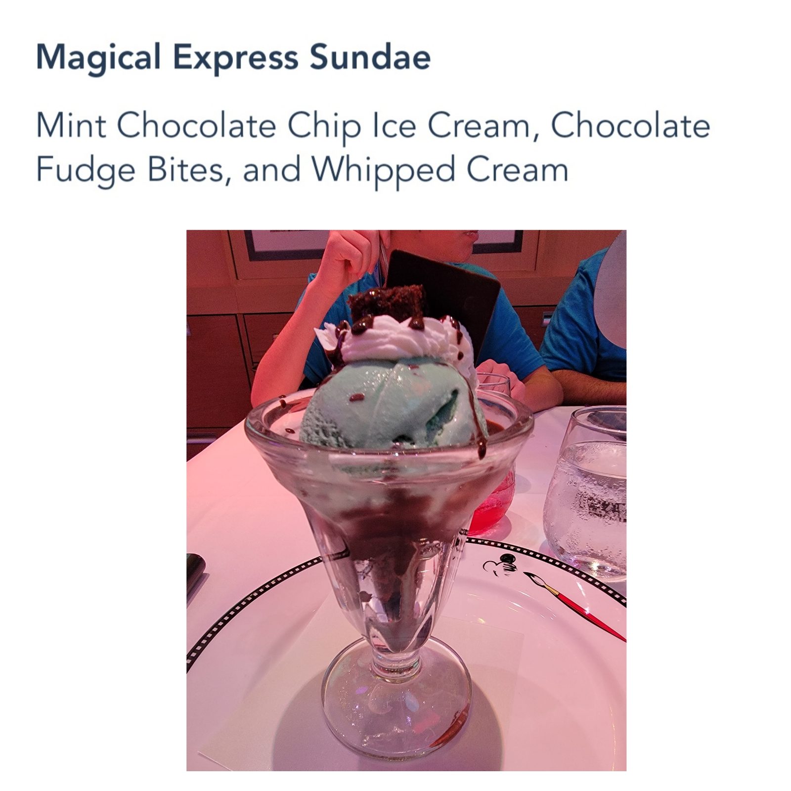 Magical Express sundae at Animator's Palate