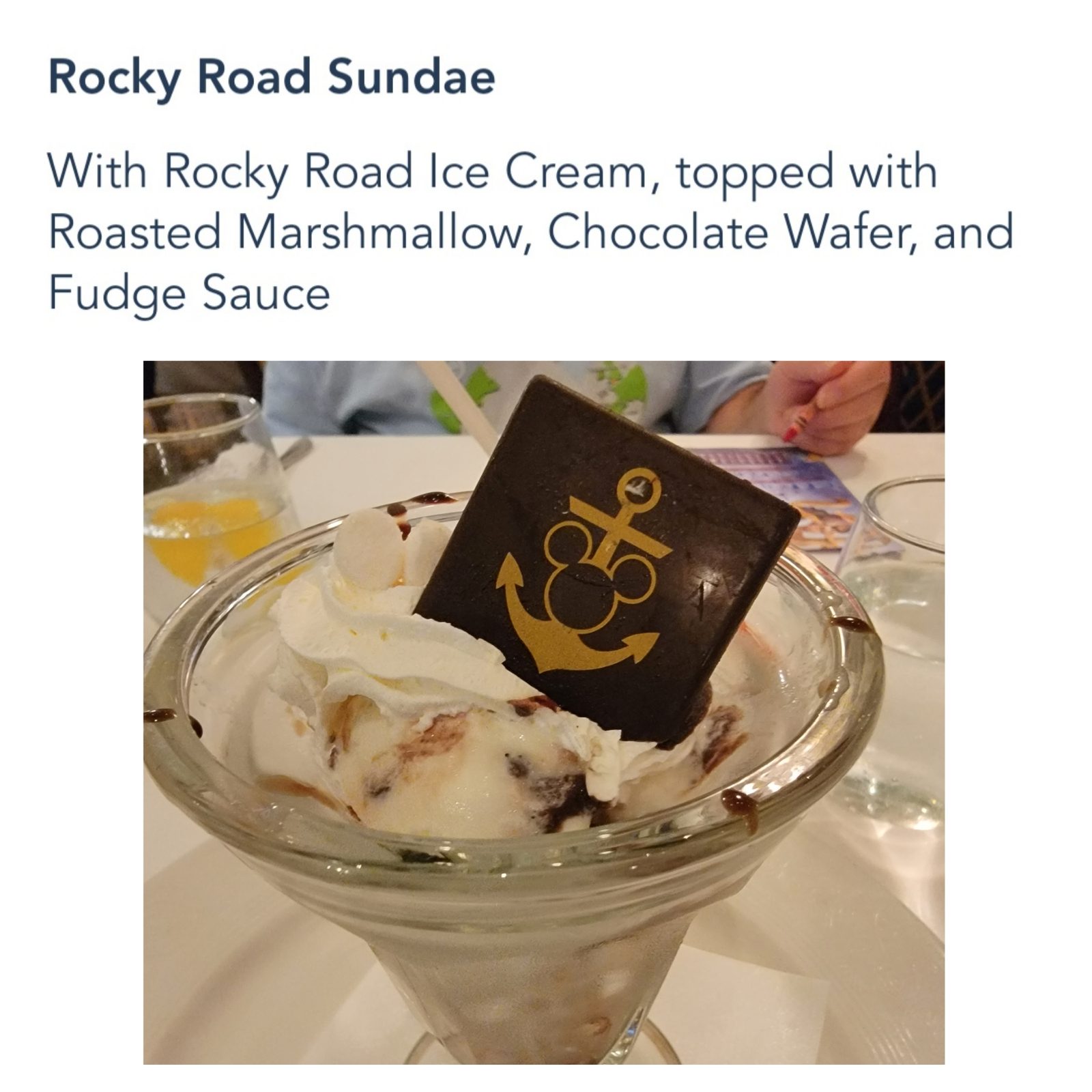 Rocky road sundae at Royal Palace