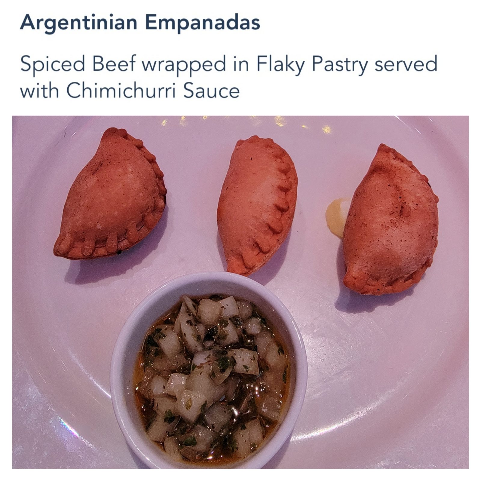 Argentinian empanadas at Animator's Palate