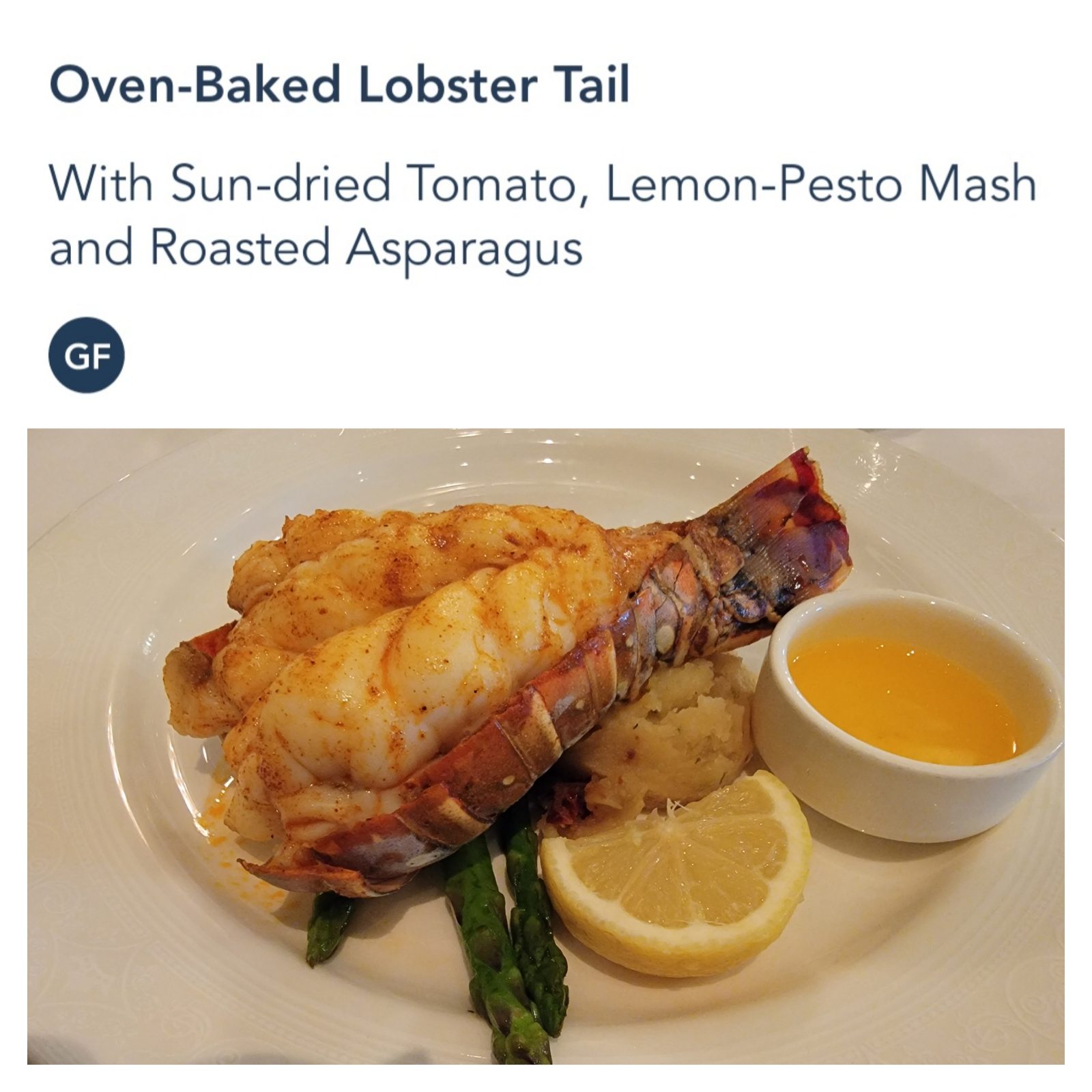 Lobster tail at Royal Palace