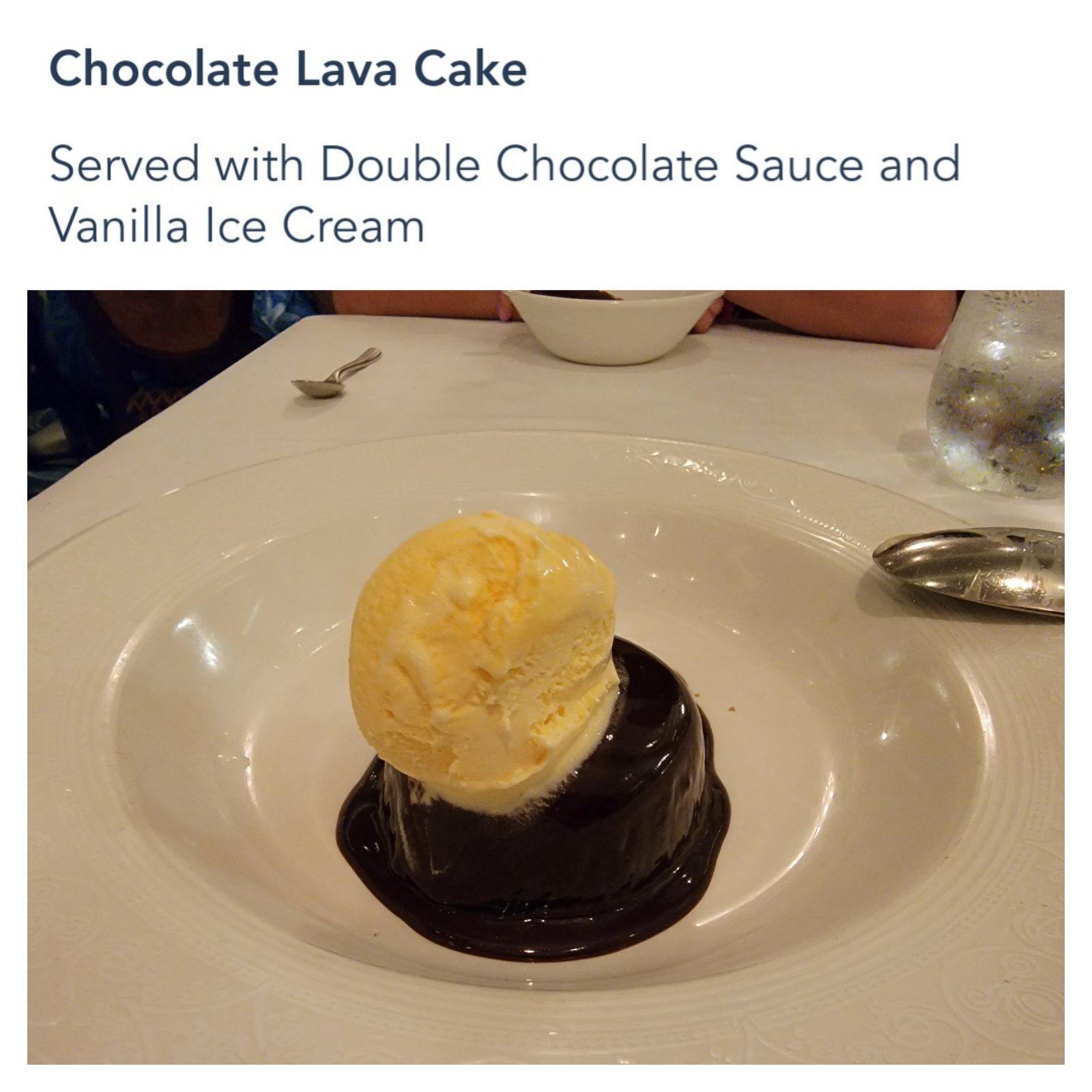Chocolate lava cake at Royal Palace