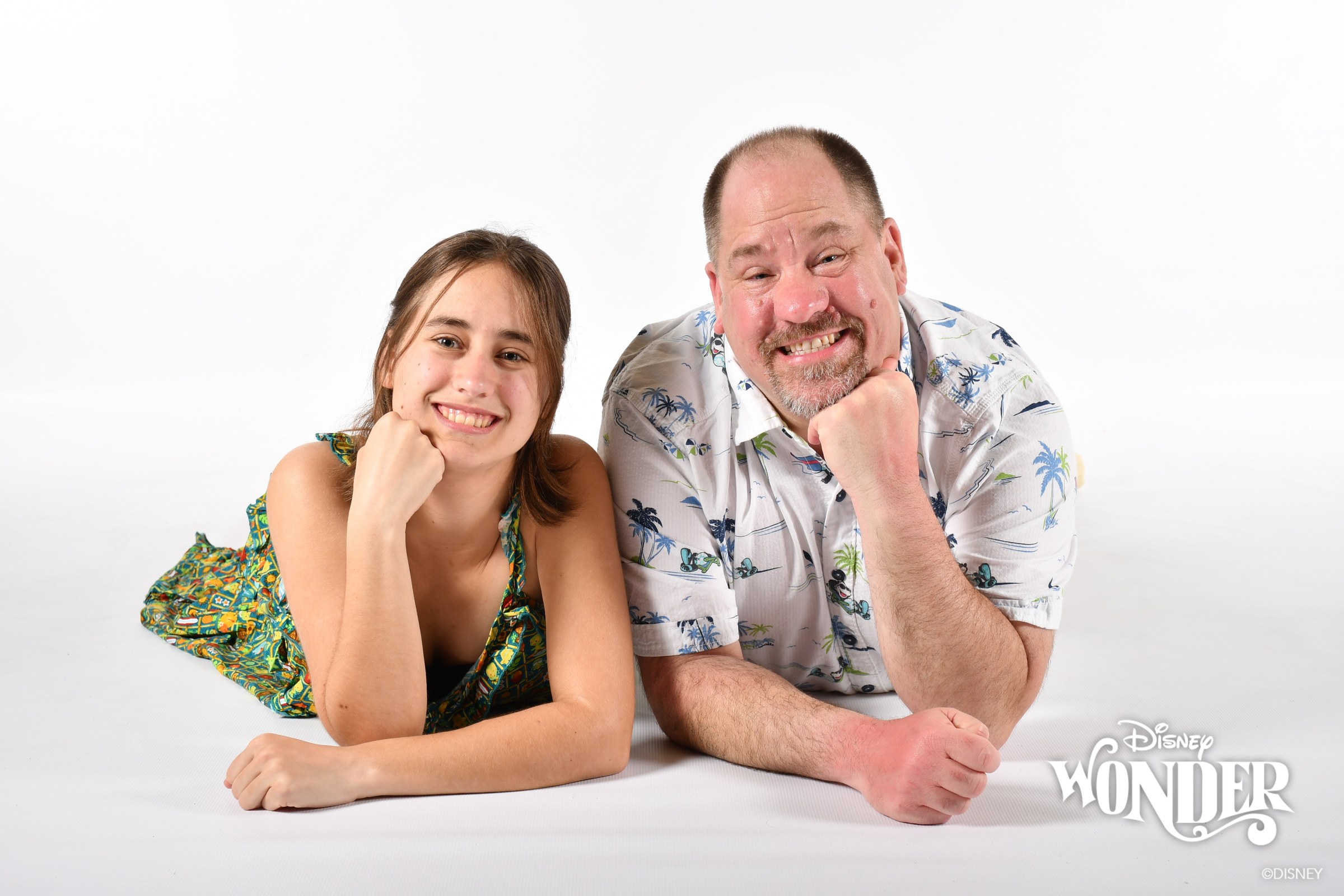 Lisa and Michael goofing around in the photo studio