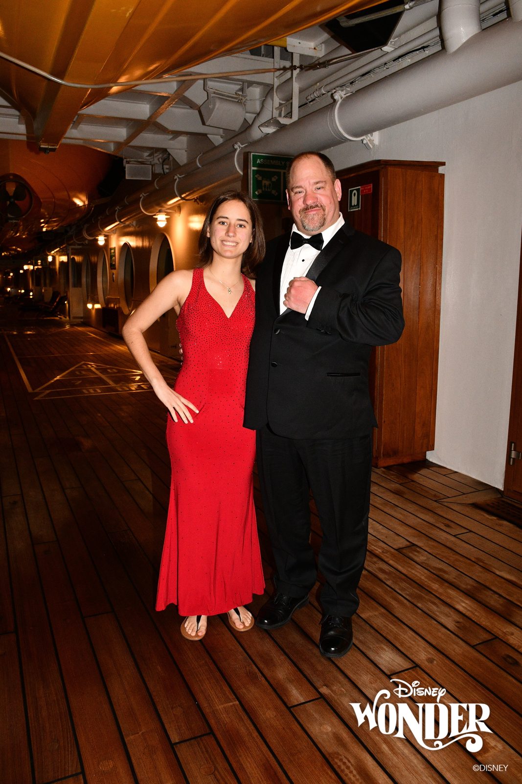 Lisa and Michael on the promenade deck on Formal Night