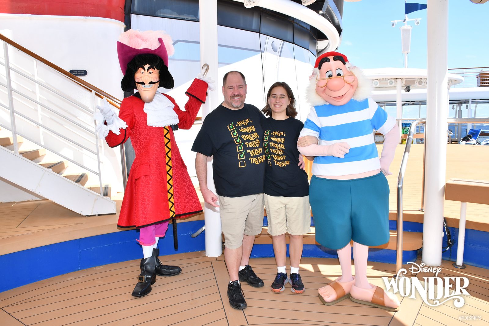 Captain Hook and Mr Smee out on deck