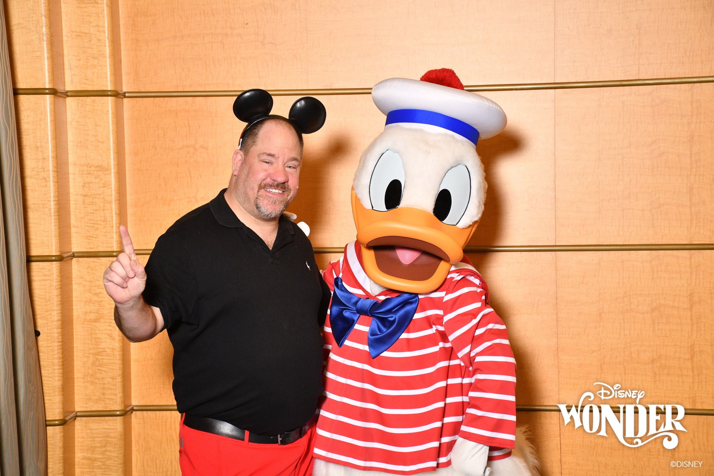 Michael & Donald in his red-striped sailor outfit
