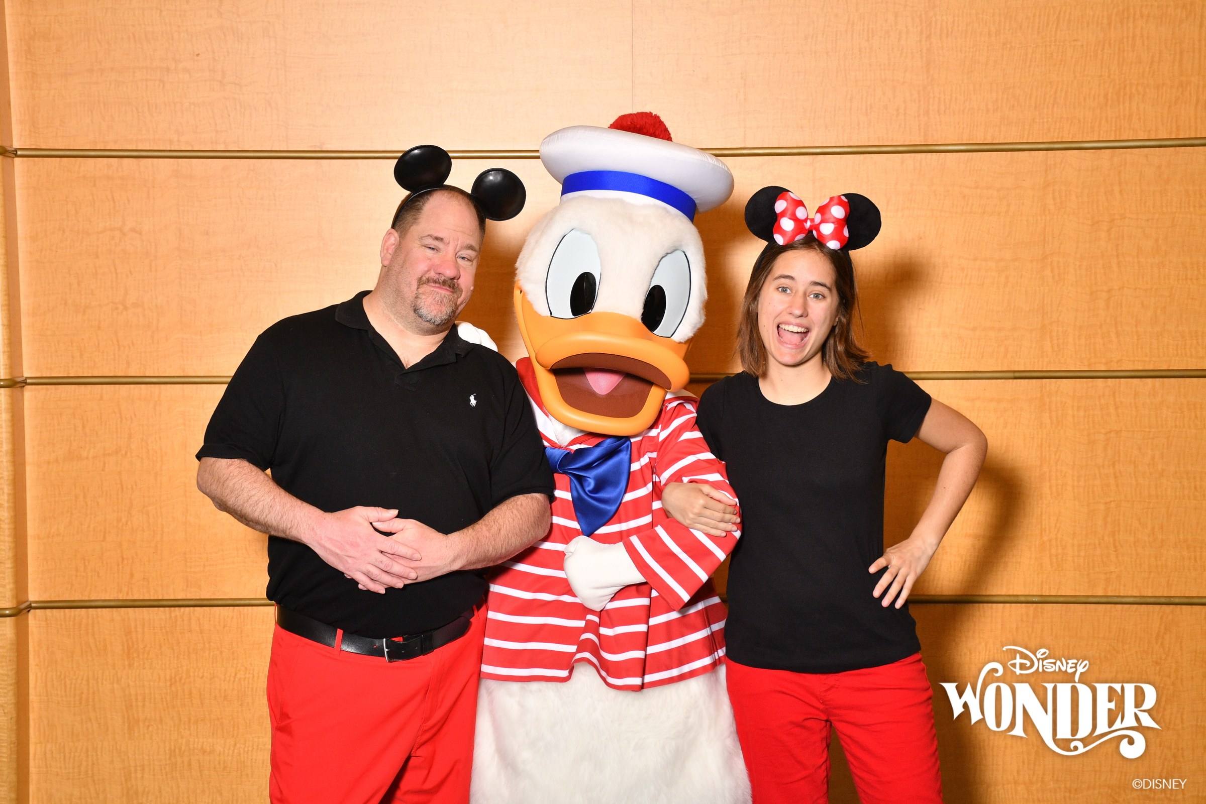 Michael, Donald in his red-striped sailor outfit & Lisa